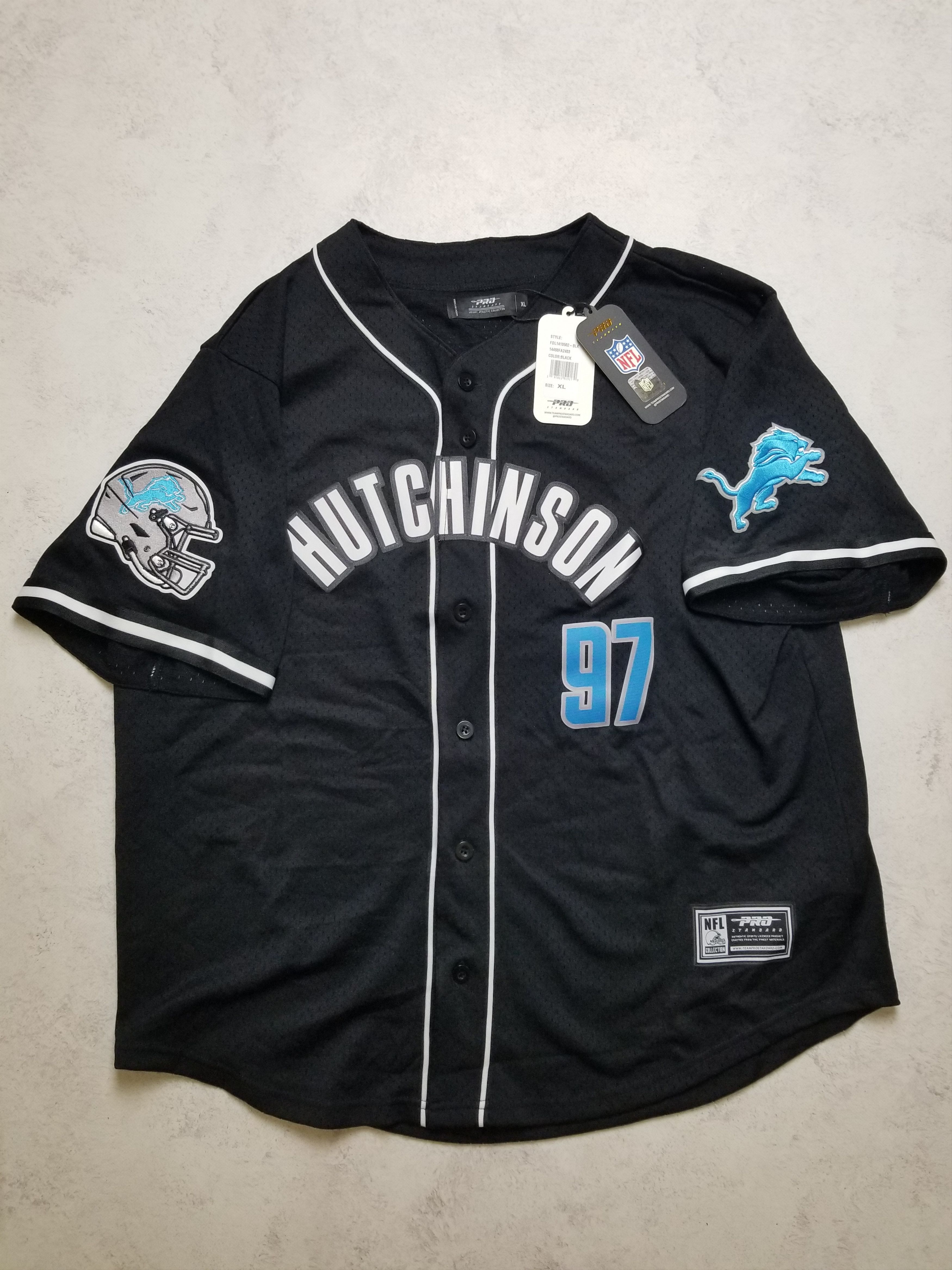 Pro Standard Detroit Lions Aidan Hutchinson Mesh Baseball Jersey Size US XL / EU 56 / 4 - 1 Thumbnail