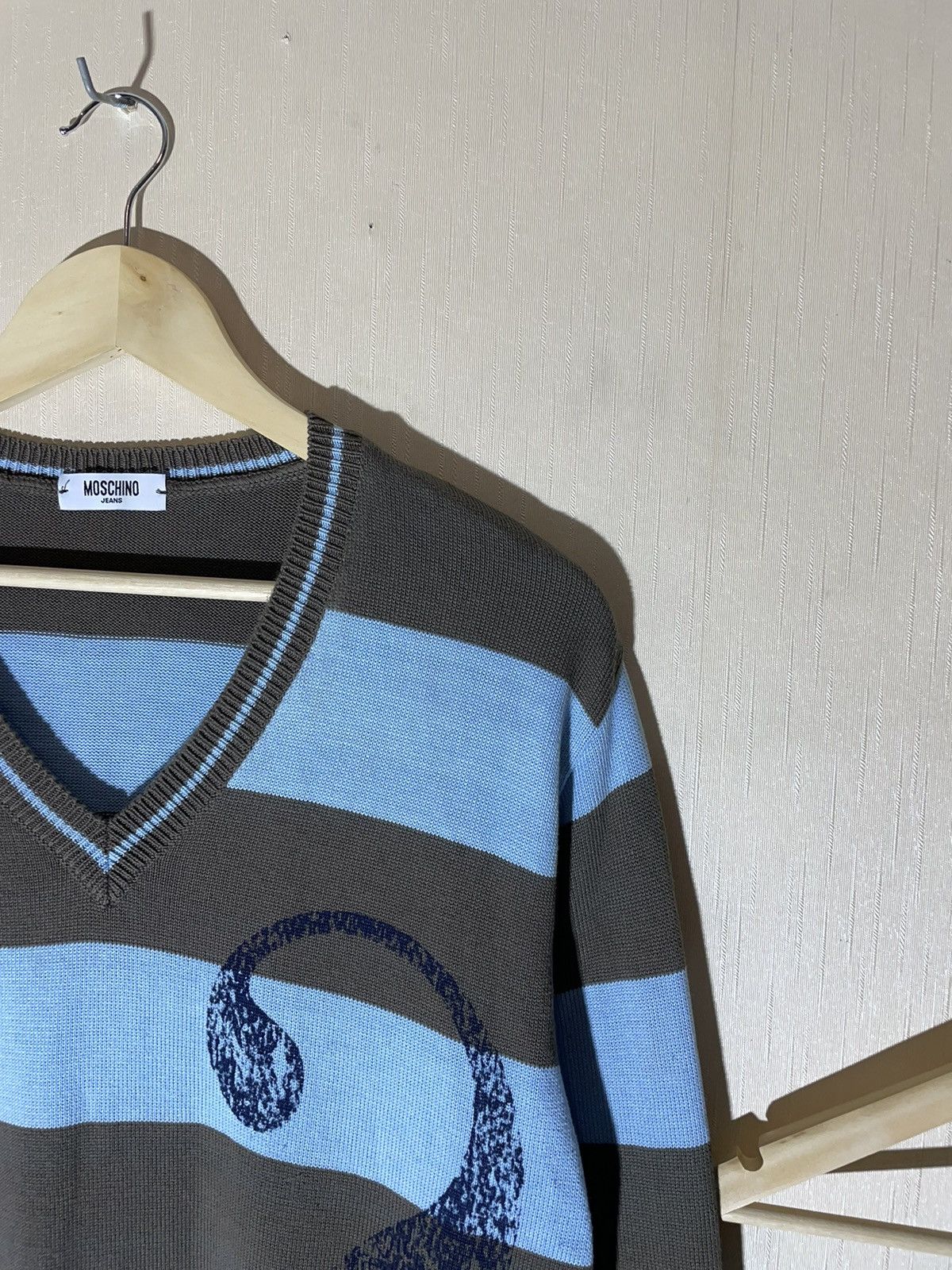 Moschino × Vintage Moschino vintage streetwear sweater Size US XL / EU 56 / 4 - 2 Thumbnail