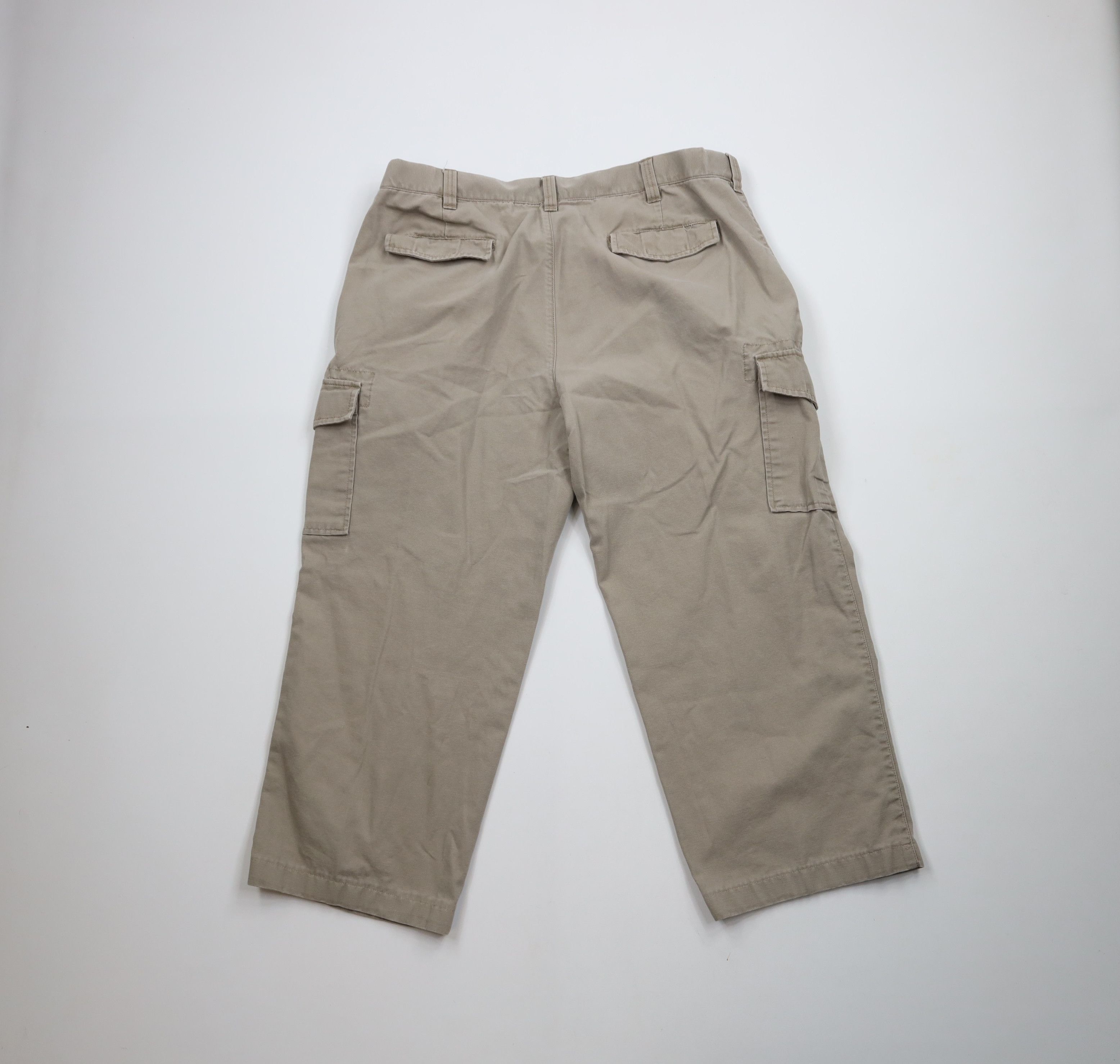 Vintage Vintage 90s Y2K Streetwear Canvas Wide Leg Cargo Pants Beige Size US 40 / EU 56 - 9 Thumbnail