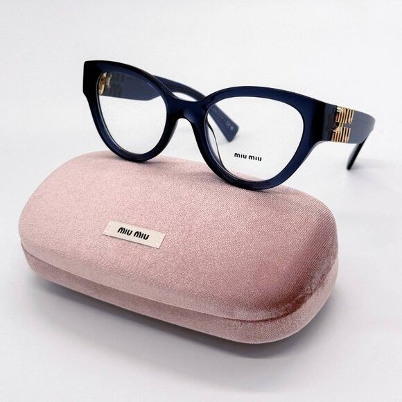 Miu Miu NEW MIU MIU MU01VV 08Q1O1 NAVY BLUE WOMEN EYEGLASSES MIU MIU Size ONE SIZE - 1 Thumbnail