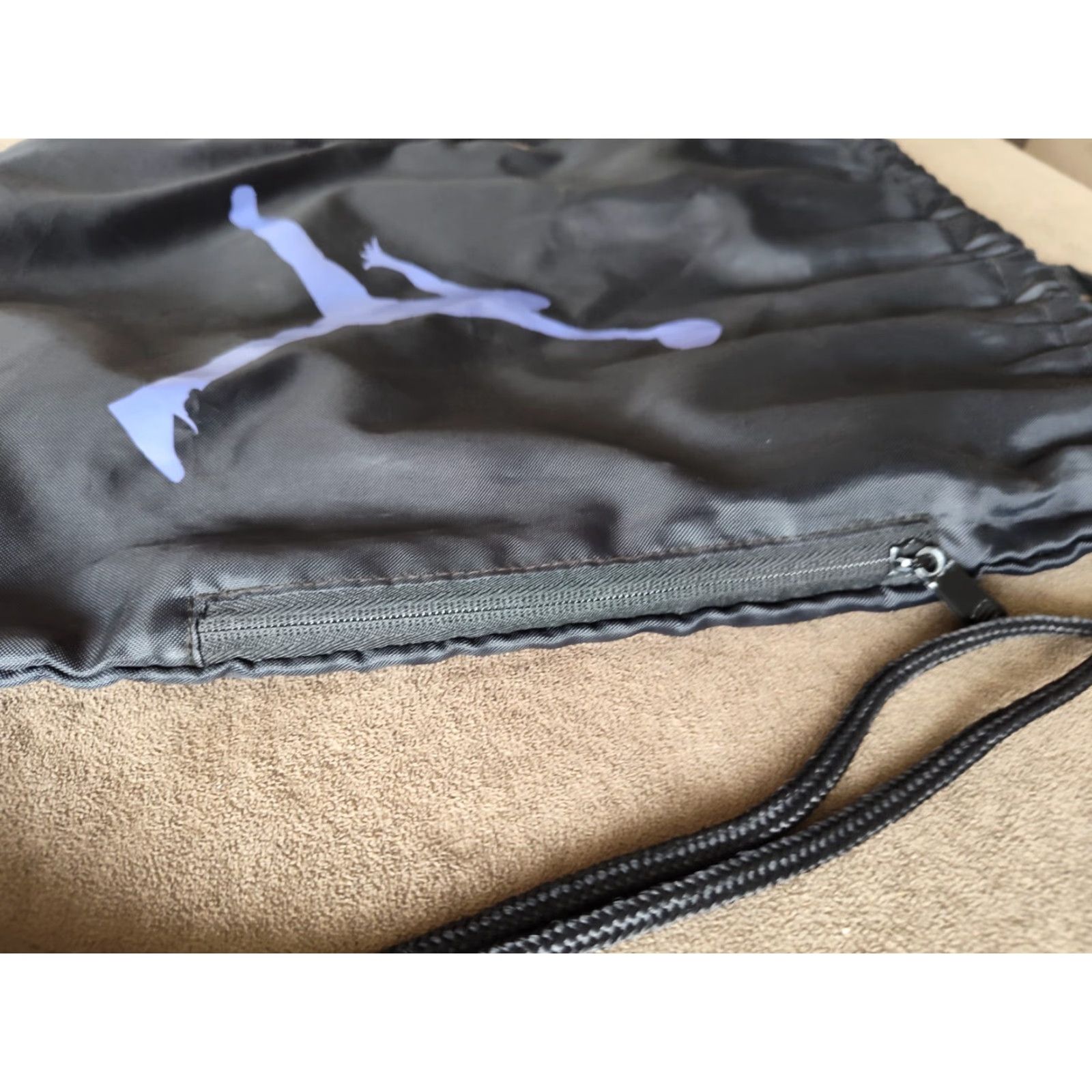 Jordan Brand Nike Air Jordan Jumpman Drawstring Sack Black Purple Size ONE SIZE - 5 Thumbnail