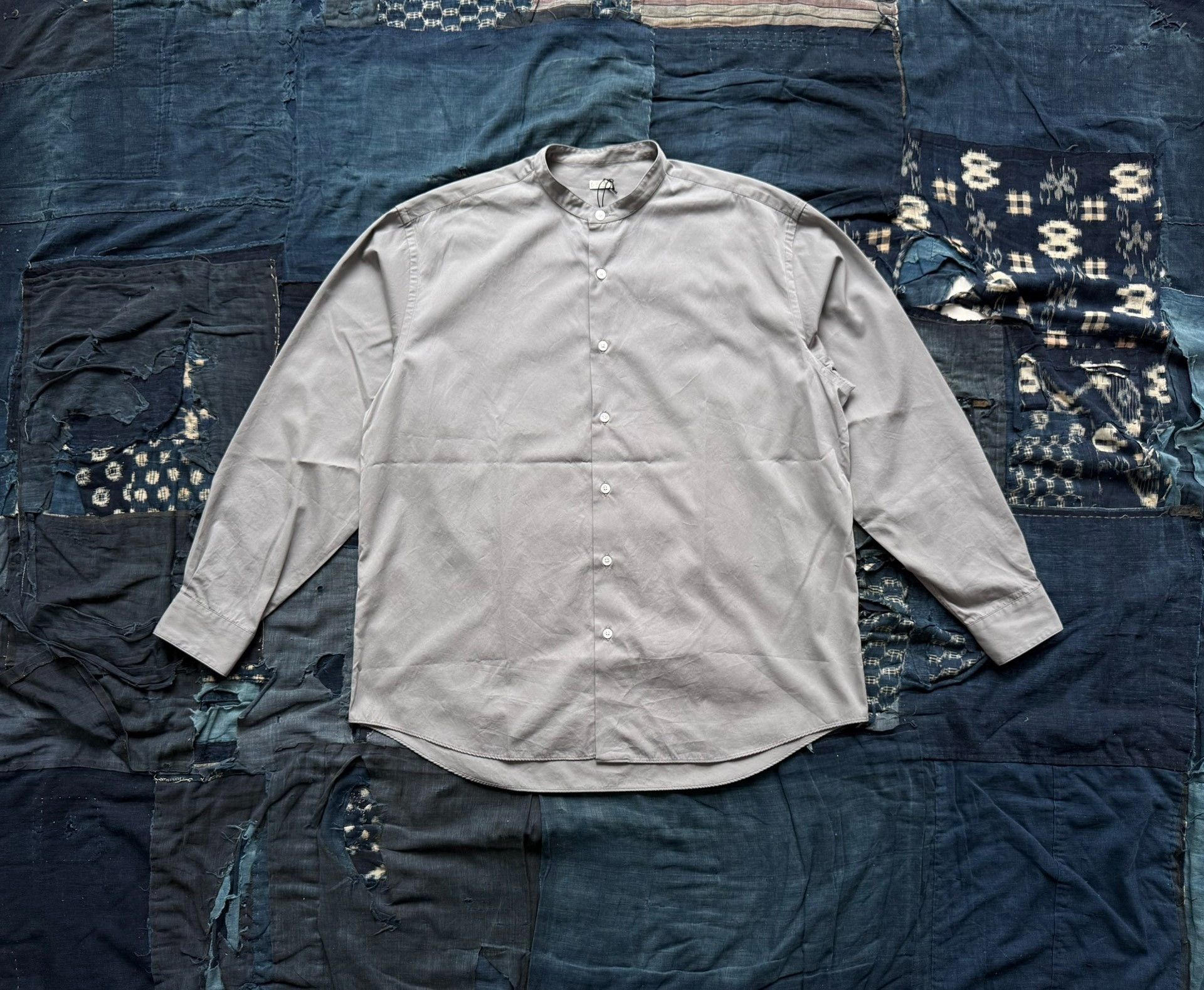 A.PRESSE 25SS Band Collar Long Sleeve Shirt