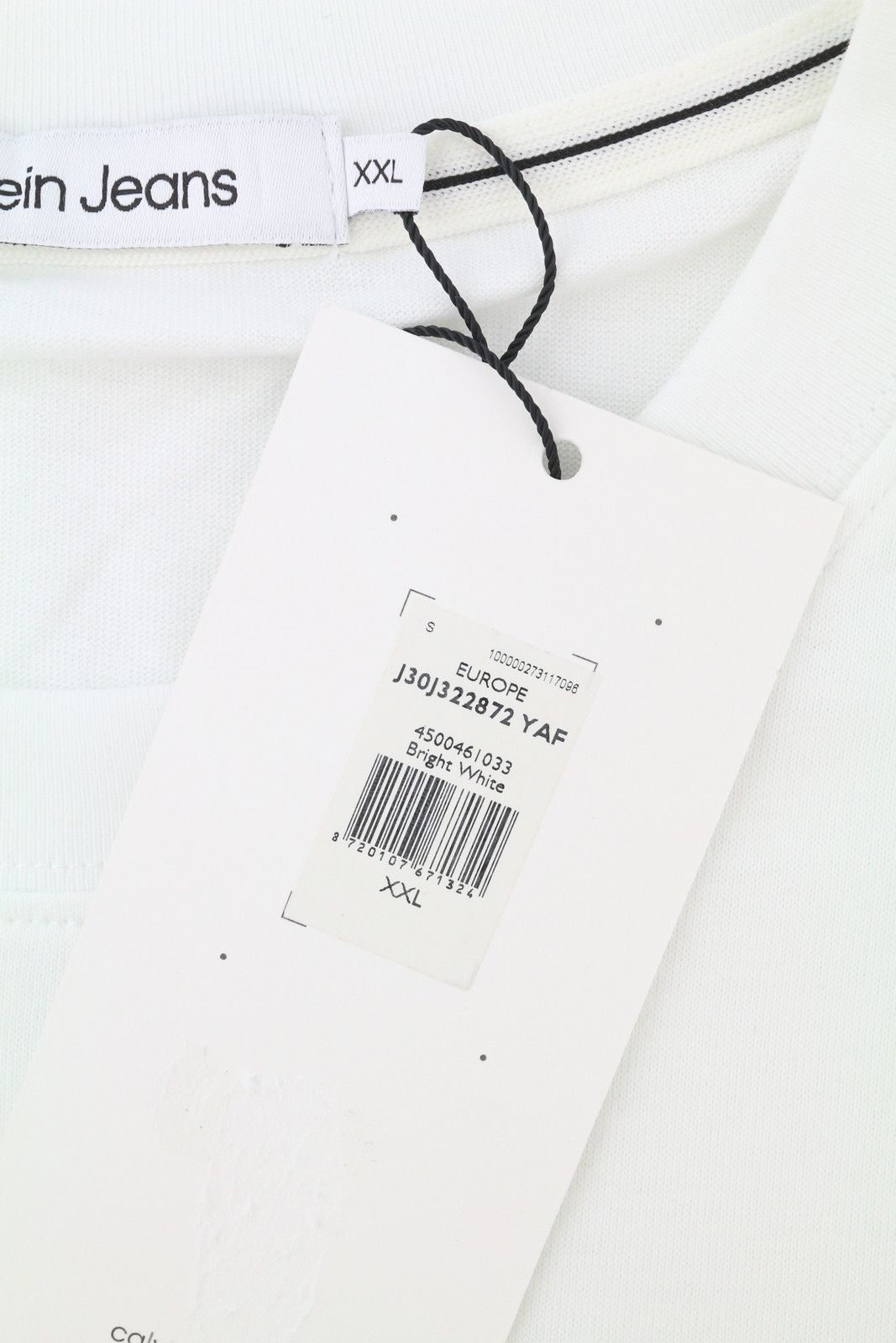 Calvin Klein 2XL White Cotton Tricot Front Logo 87924 Size US XXL / EU 58 / 5 - 10 Thumbnail