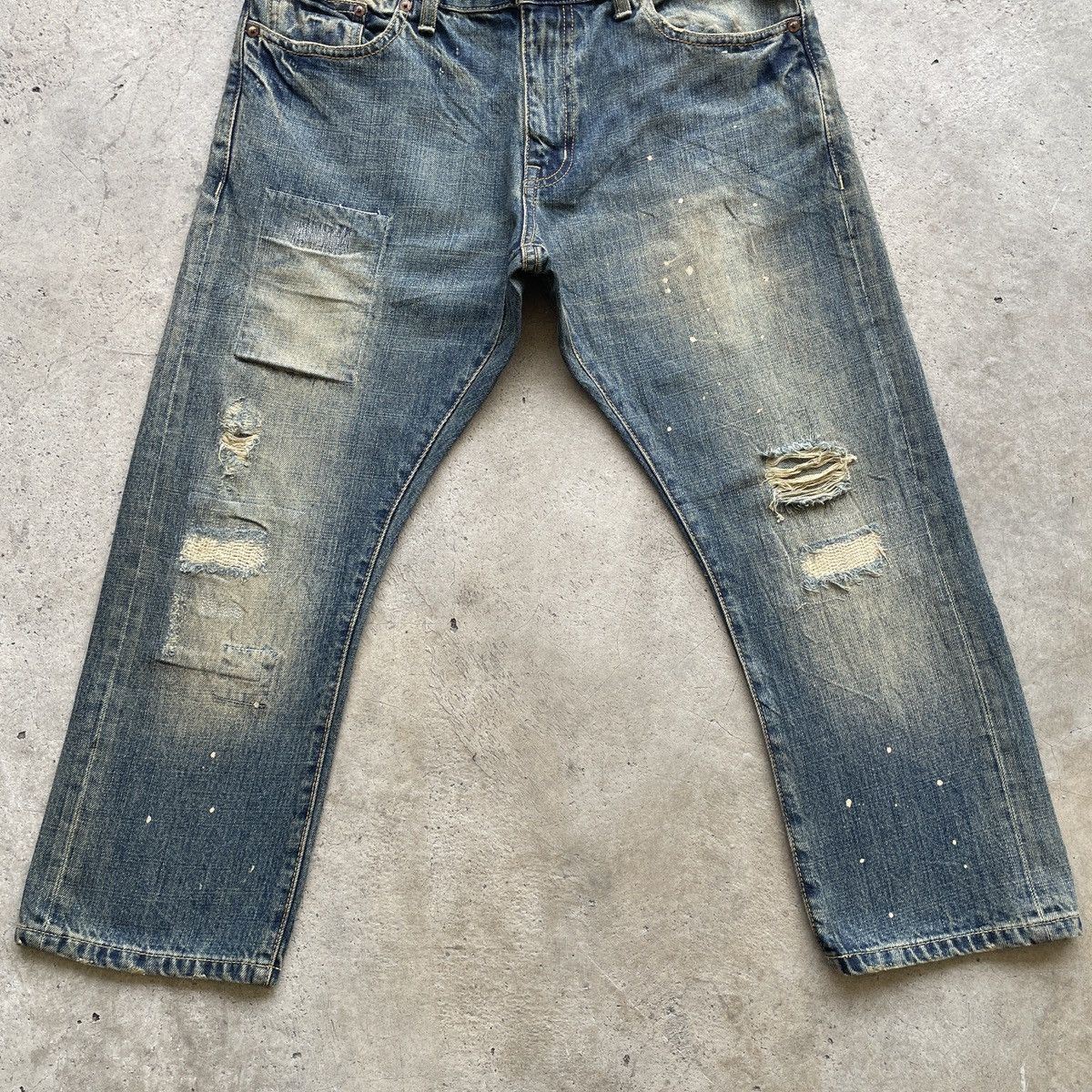 Japanese Brand Vintage Back Number Japan Rusty Three Quarter Jeans Pants Size US 32 / EU 48 - 4 Thumbnail