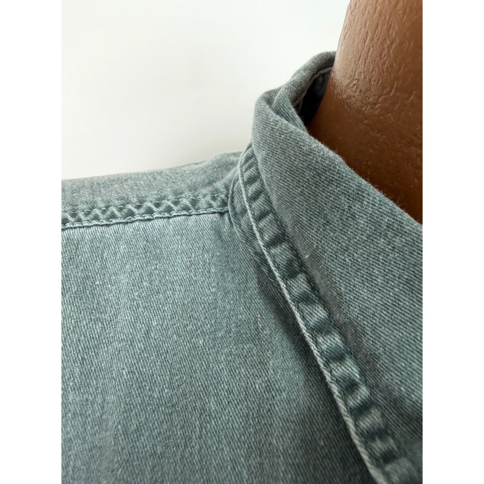 Bugle Boy VINTAGE Bugle Boy Shirt 2XL Button-Up Twill Cotton Green 90s Grunge Outdoor Mens Shirt - Vintage 90s Bugle Boy Shirt Size US XXL / EU 58 / 5 - 4 Thumbnail