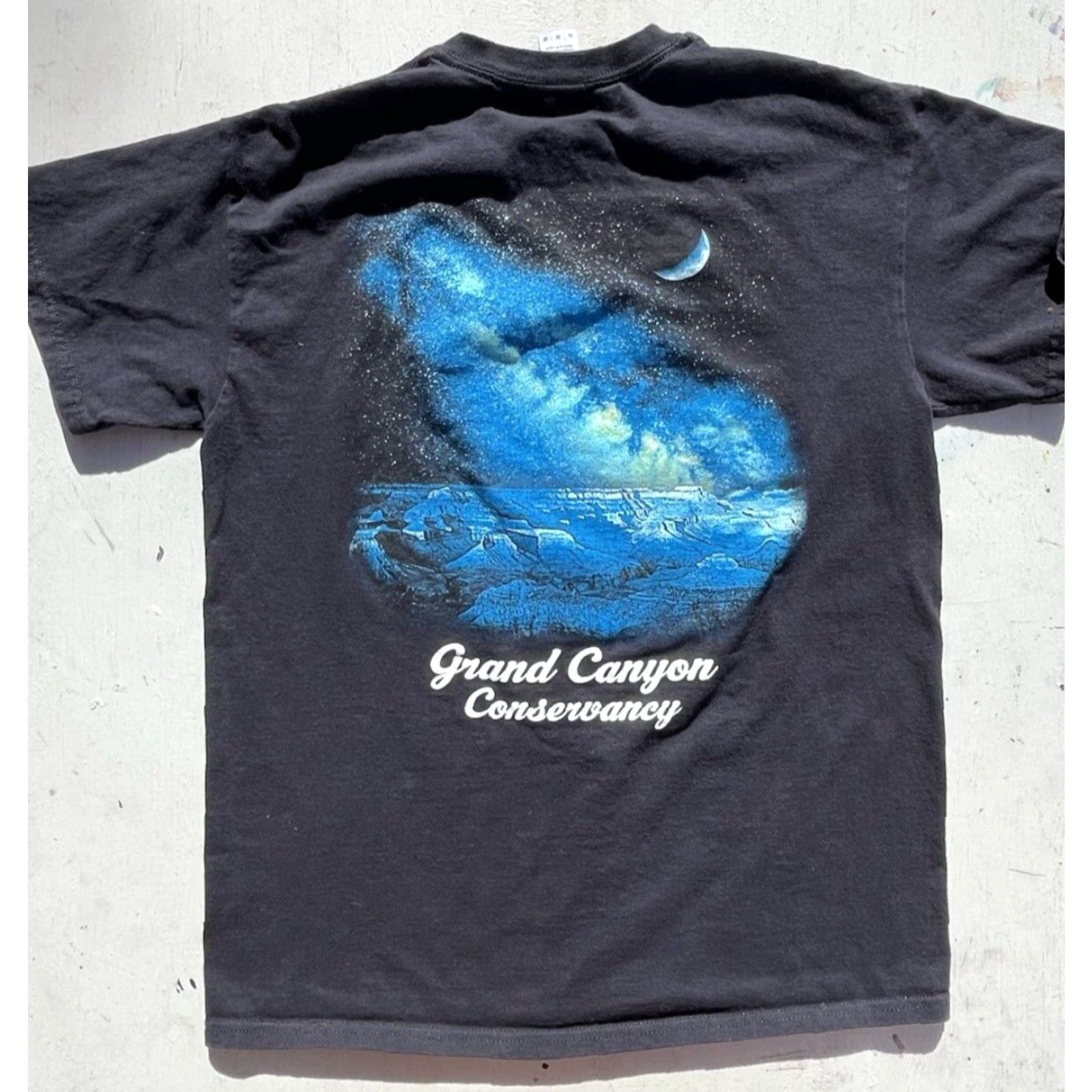 Gildan Gildan Men’s T‑Shirt Black Dark Skies Grand Canyon Desert Project Spin Spell-Out M Size US M / EU 48-50 / 2 - 2 Thumbnail
