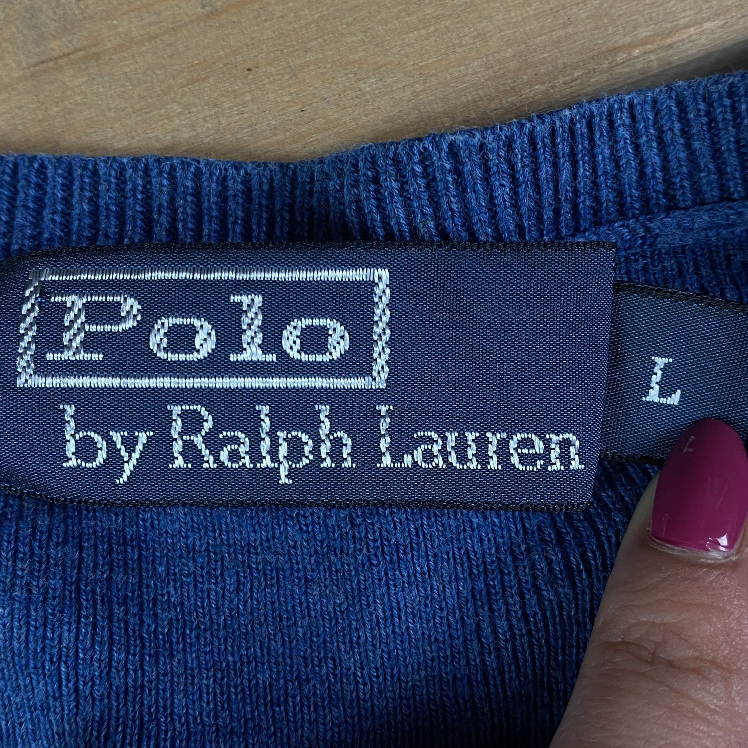 Polo Ralph Lauren × Ralph Lauren × Vintage Mens Jumper V Neck Polo Ralph Lauren Vintage Size L Size US L / EU 52-54 / 3 - 4 Thumbnail