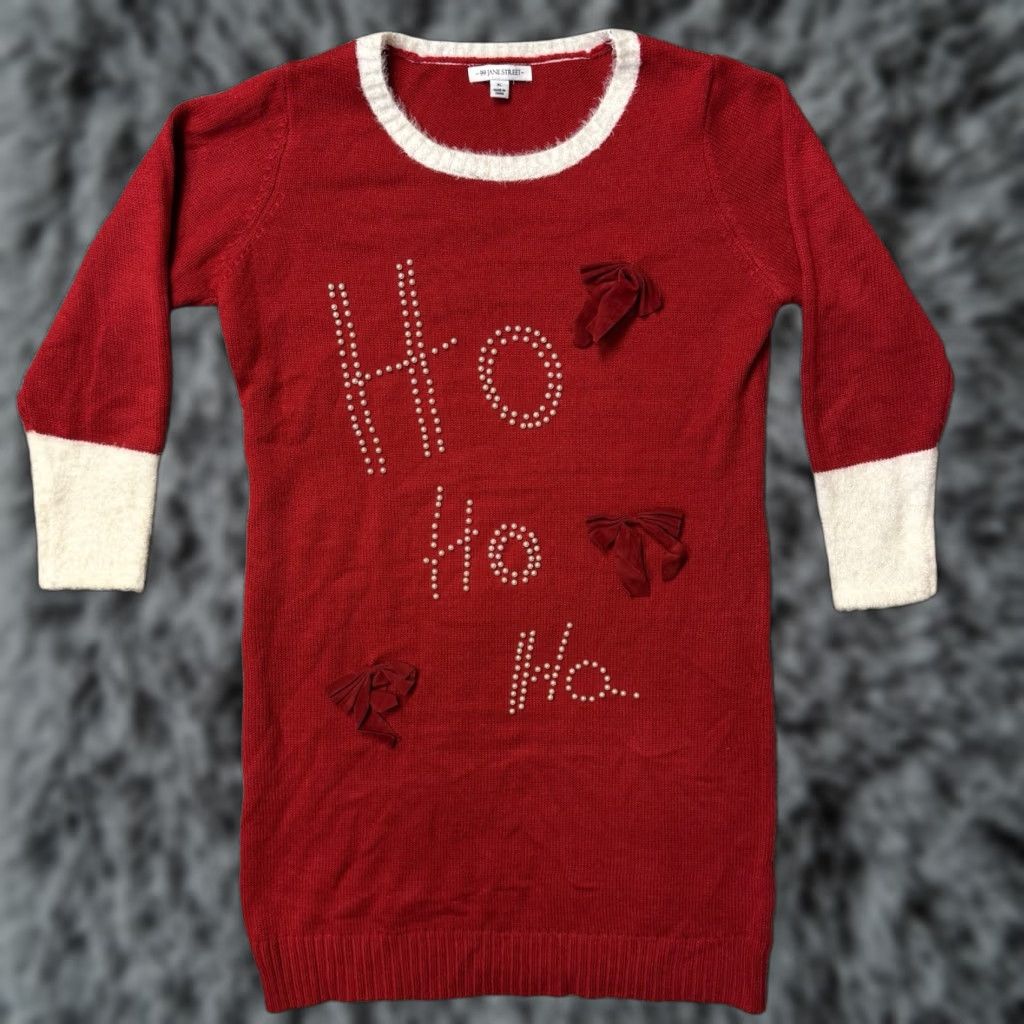 Vintage VINTAGE 99 Jane Street Ugly Christmas Sweater Dress XL Red Bow Knit Short Sleeve Women Winter Christmas Classic Festive Coquette Party Dress Size XL / US 12-14 / IT 48-50 - 1 Thumbnail