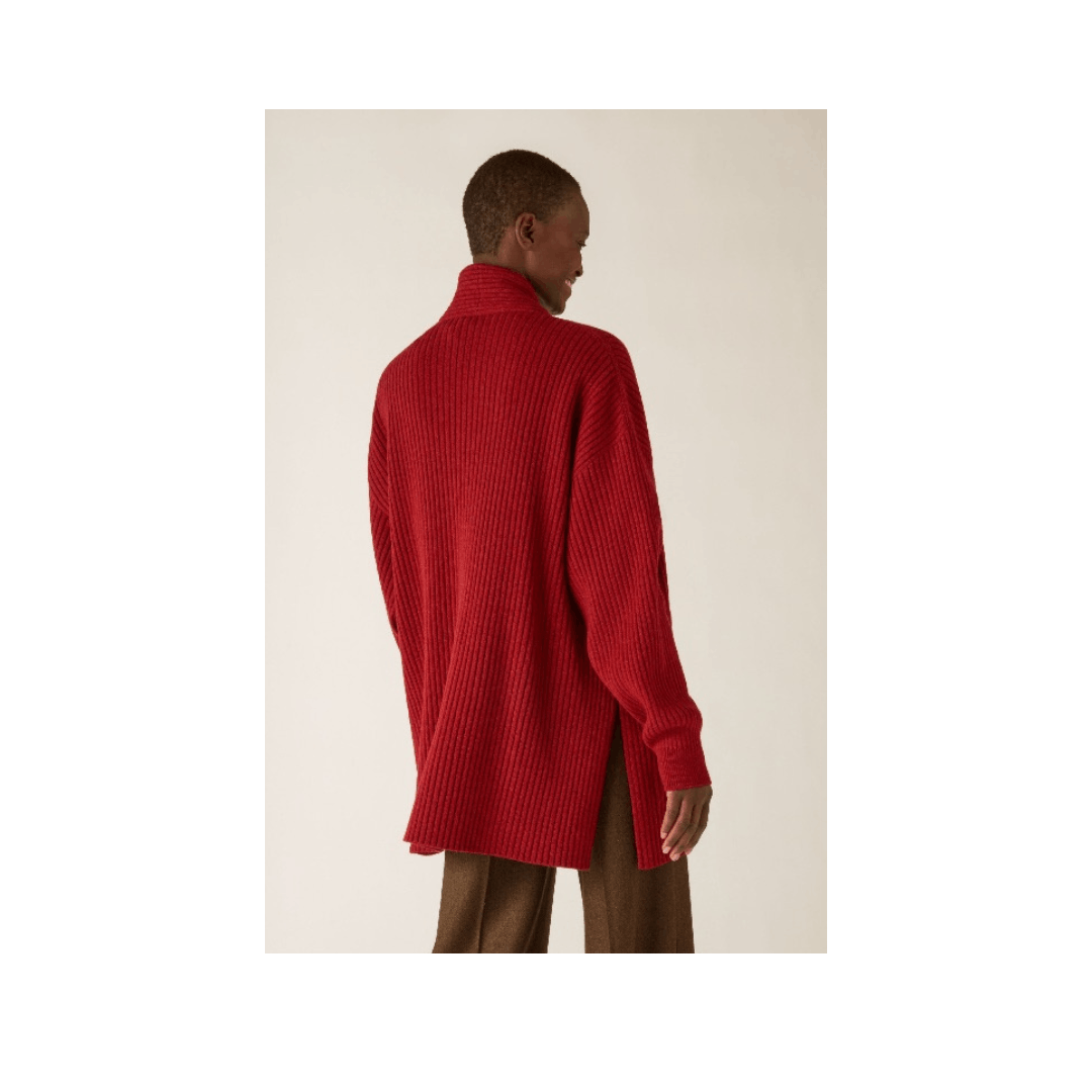 Loro Piana o1srvl11e1224 Mellbreak Cardigan in Red Size M / US 6-8 / IT 42-44 - 4 Thumbnail