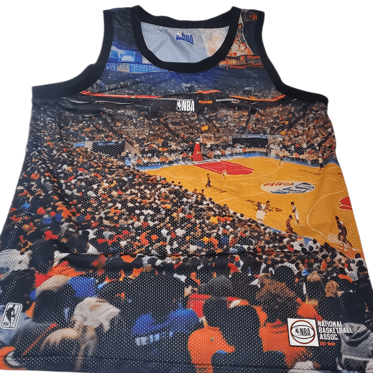 Vintage NBA All Over Print Basketball Court Jersey Size US L / EU 52-54 / 3 - 2 Thumbnail