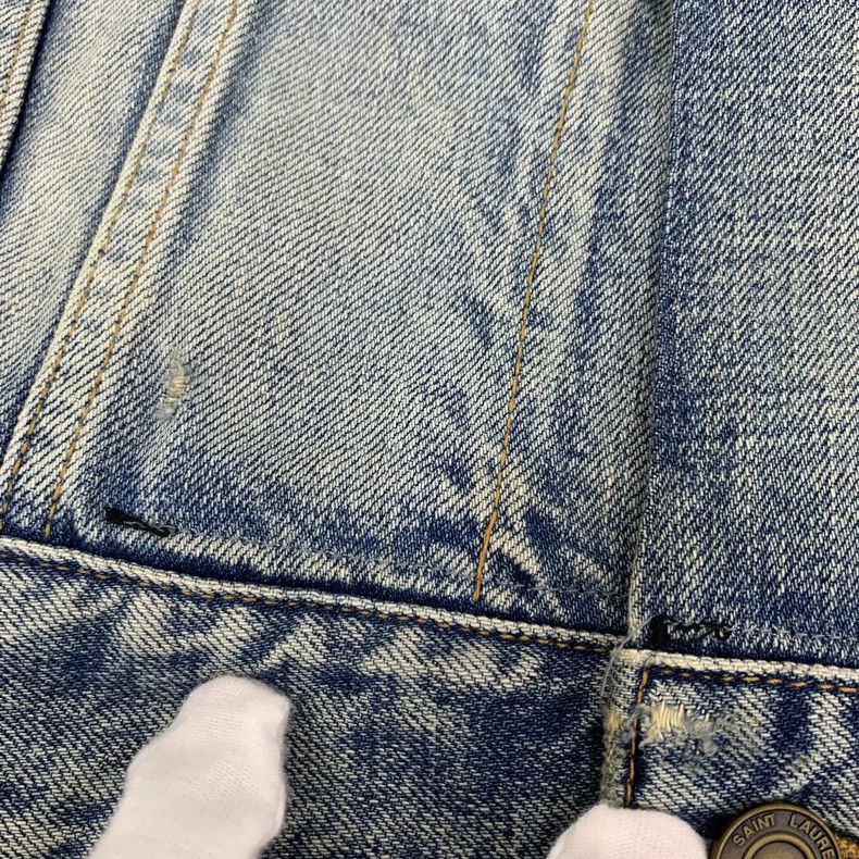 Saint Laurent Paris Saint Laurent Paris Light blue washed old cotton denim ves Size M / US 6-8 / IT 42-44 - 8 Thumbnail