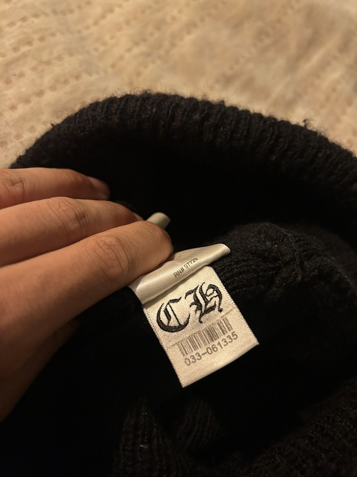 Chrome Hearts Chrome Hearts Black Beanie Size ONE SIZE - 6 Thumbnail