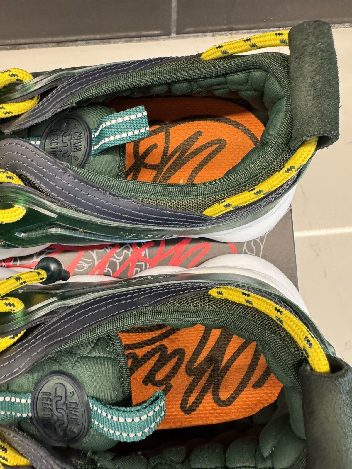 Versace Versace Chain Reaction Sneakers Green/Yellow Size US 13 / EU 46 - 9 Thumbnail