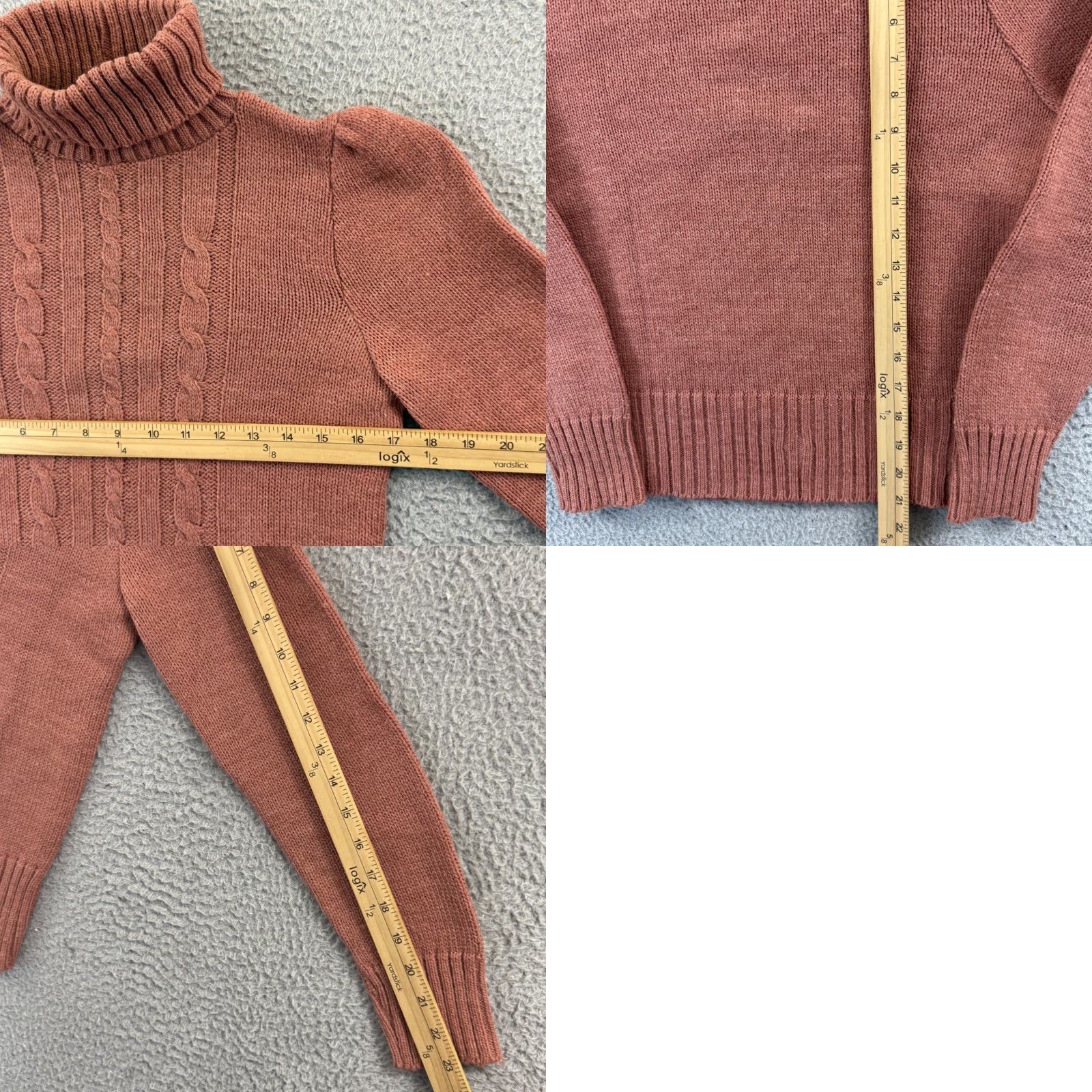 Vintage VINTAGE Its Pure Gould Sweater Women Small Rose Puff Sleeve Cable Knit 80s Cozy Size S / US 4 / IT 40 - 8 Thumbnail