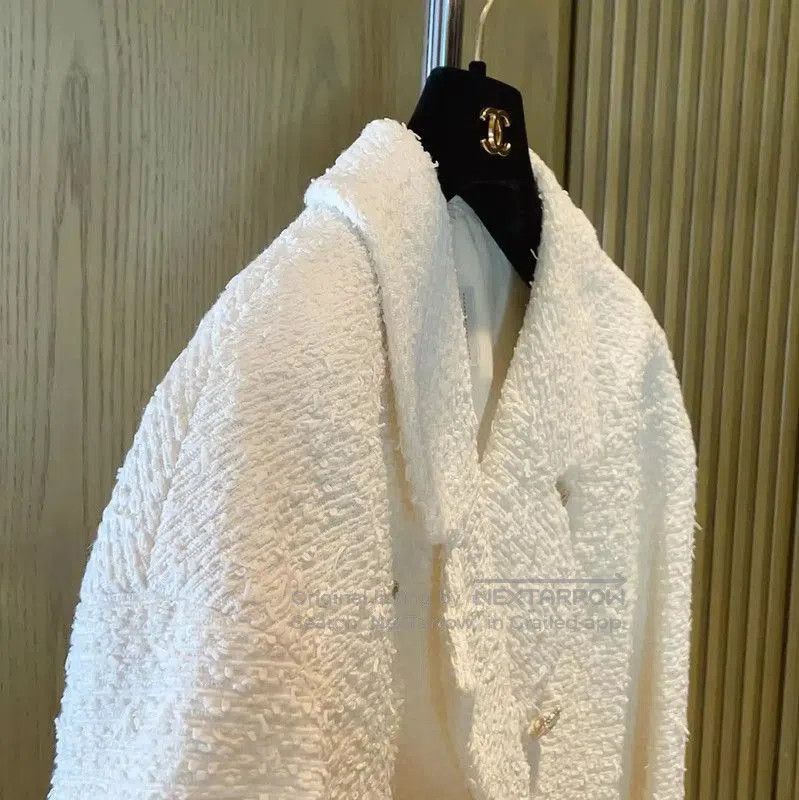 Chanel Chanel White Cotton Blend Women's Jacket . Size M / US 6-8 / IT 42-44 - 5 Thumbnail