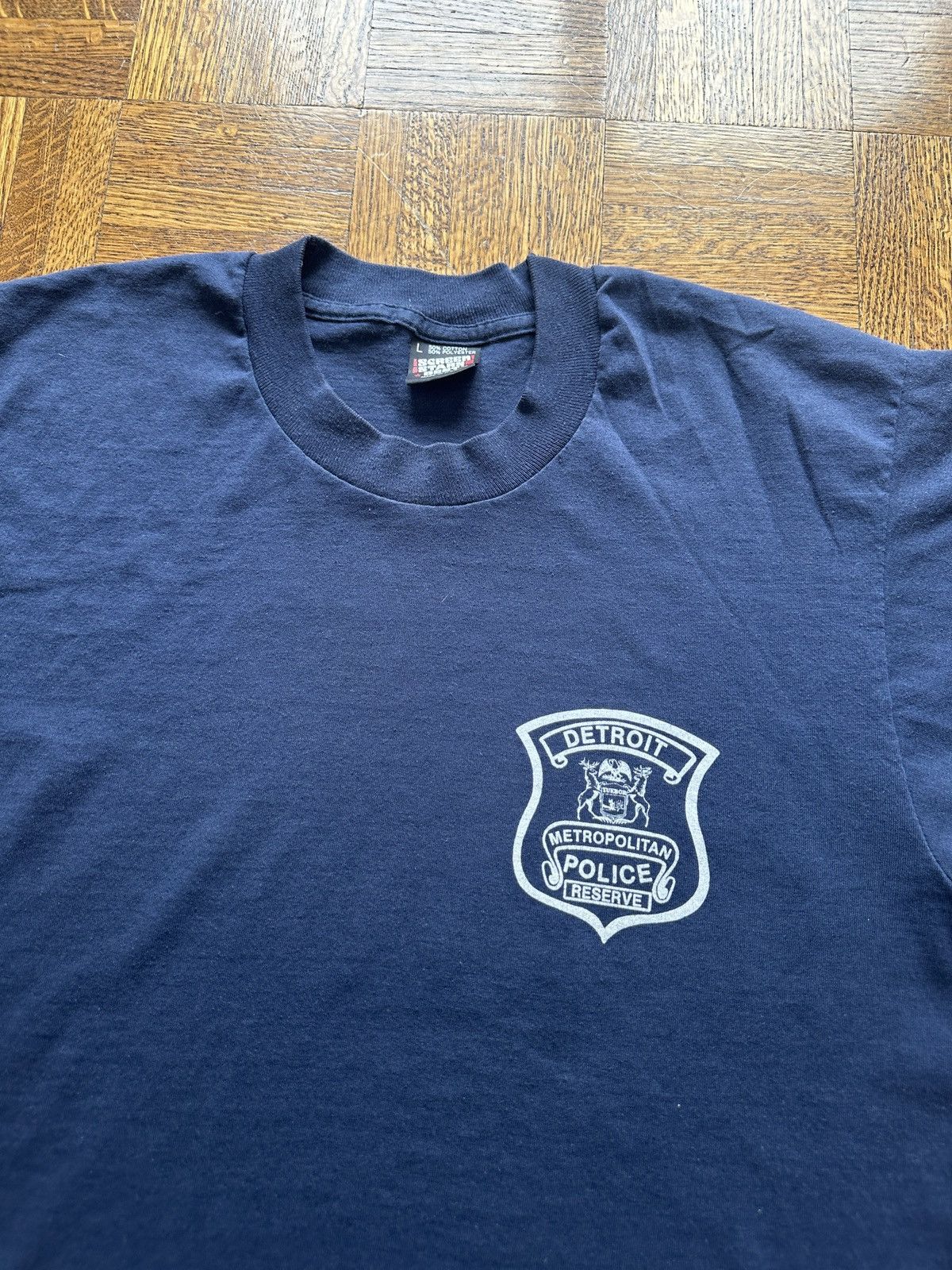 Vintage Vintage 80s Detroit Police Graphic Tee Size US L / EU 52-54 / 3 - 3 Thumbnail