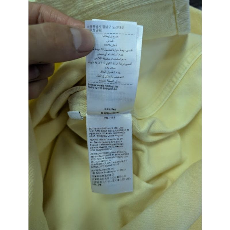 Bottega Veneta o1rshd1 Washed Coloured Denim Shirt in Banana Size US M / EU 48-50 / 2 - 20 Thumbnail