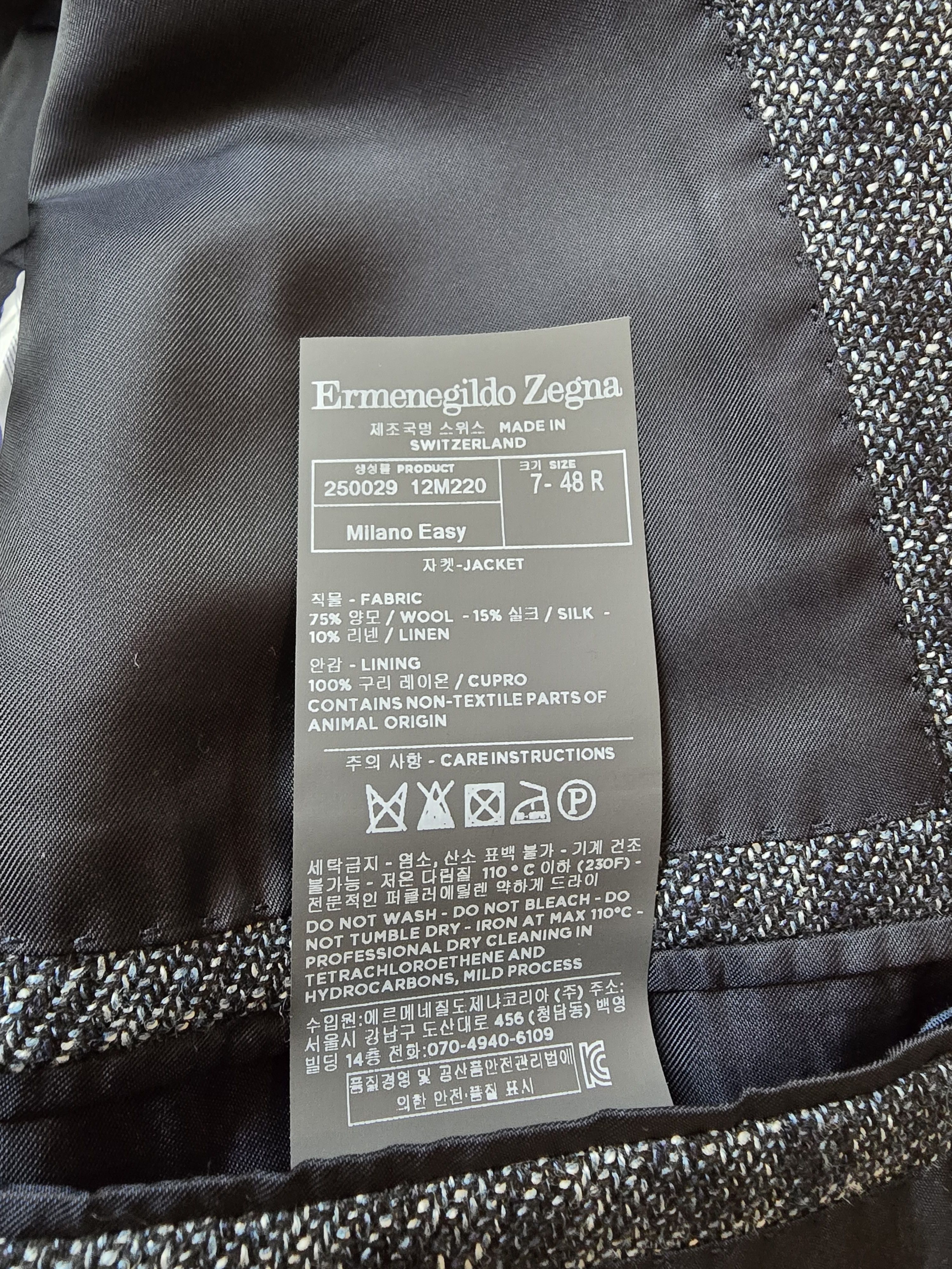 Ermenegildo Zegna ZEGNA / Tailored Milano Fit Check Pattern Blazer / EU 48 Size 38R - 8 Thumbnail
