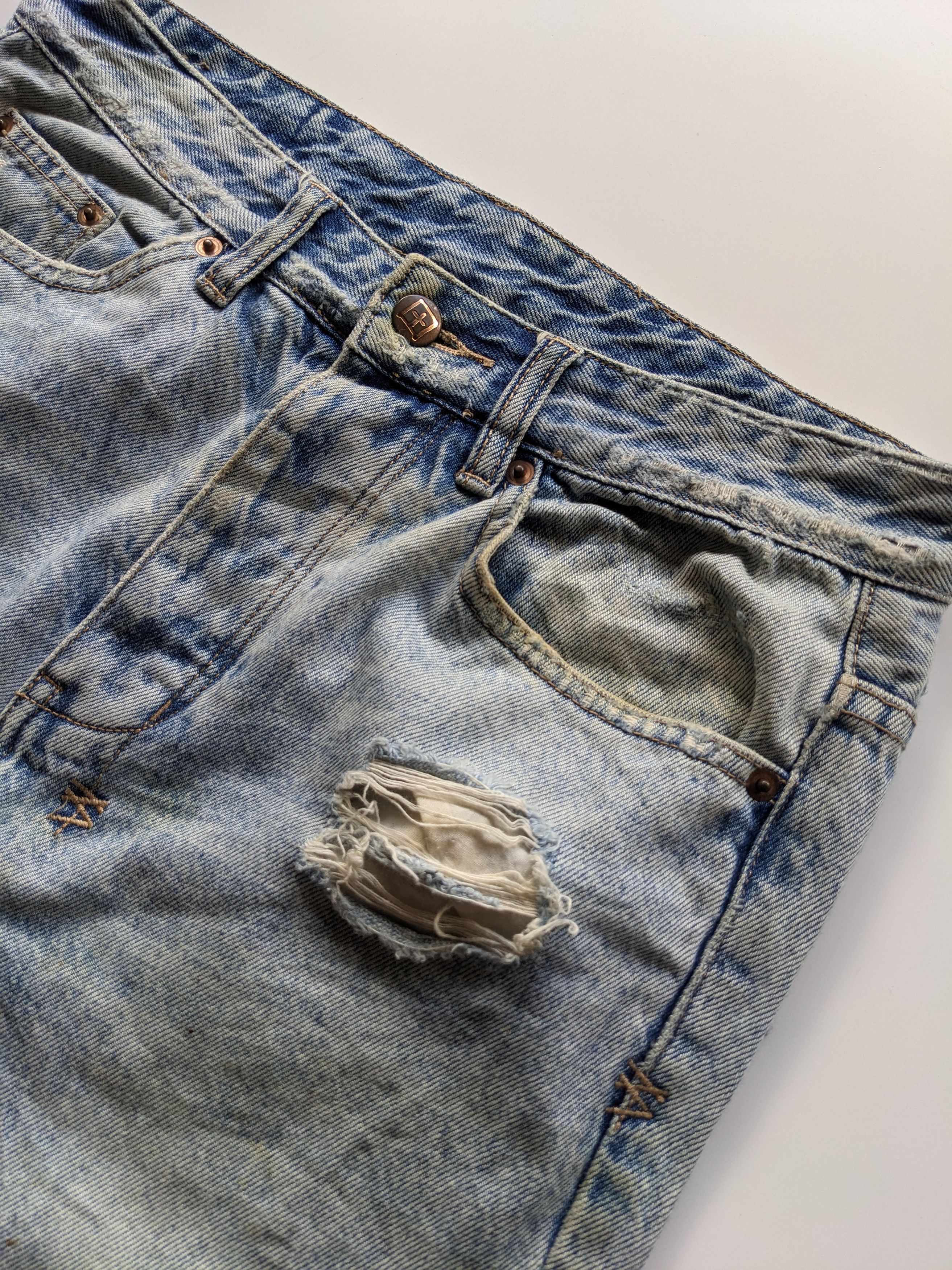 Ksubi Ksubi Bullet Tru Blue ripped jeans Size US 31 - 6 Thumbnail