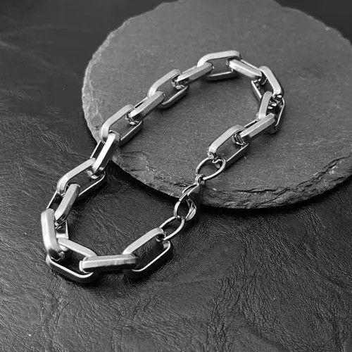 Jewelry Titanium Steel Link Chain Bracelet Size ONE SIZE - 5 Thumbnail