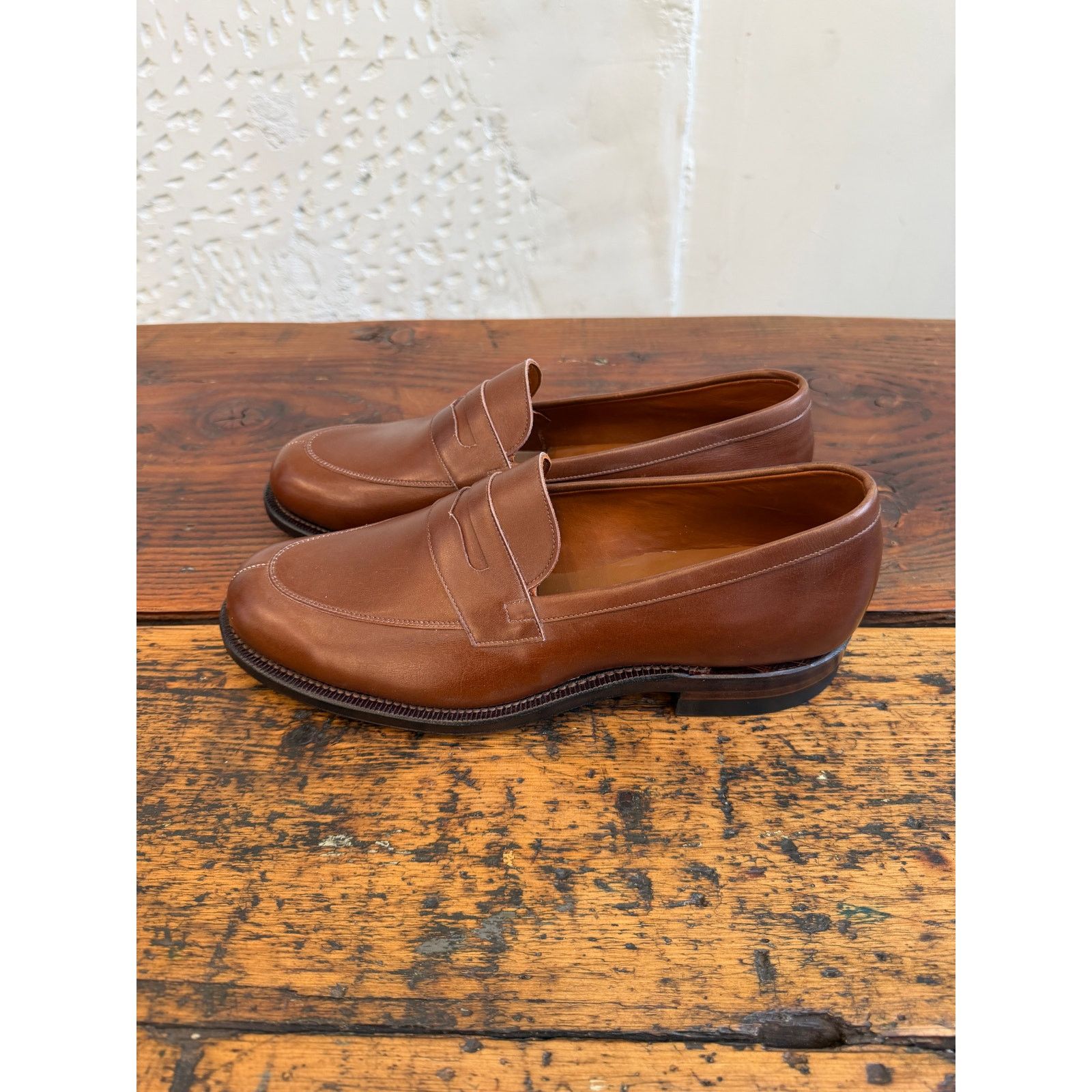 Viberg Viberg 1905 Brown Calf Leather Bristol Loafers Size US 9.5 / EU 42-43 - 5 Thumbnail