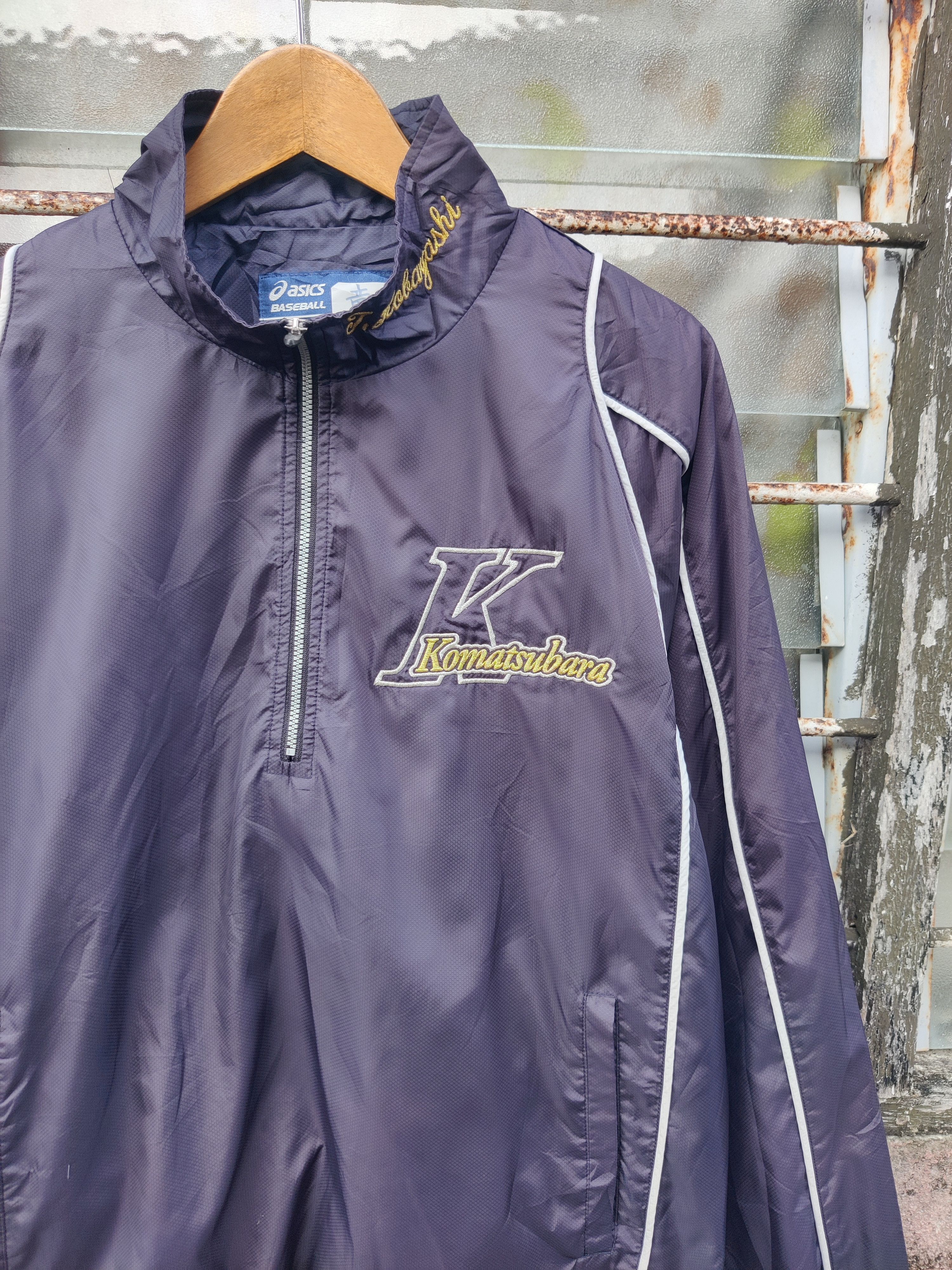 Japanese Brand Vintage Hald Zipper Komatsubara MLB Asics Baseball Jacket Size US XL / EU 56 / 4 - 2 Thumbnail