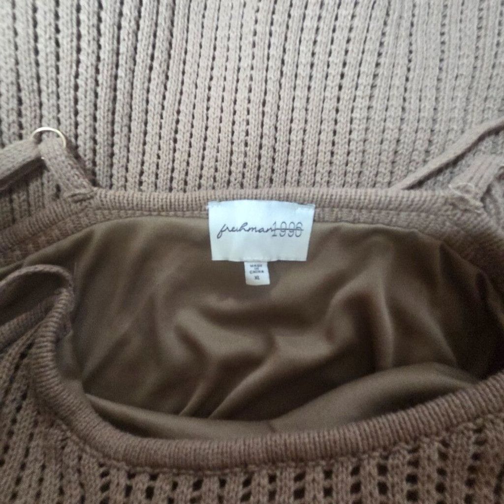 Other Freshman 1996 XL Dress Knitted-Brown Maxi Dress Vintage Size XL / US 12-14 / IT 48-50 - 8 Thumbnail