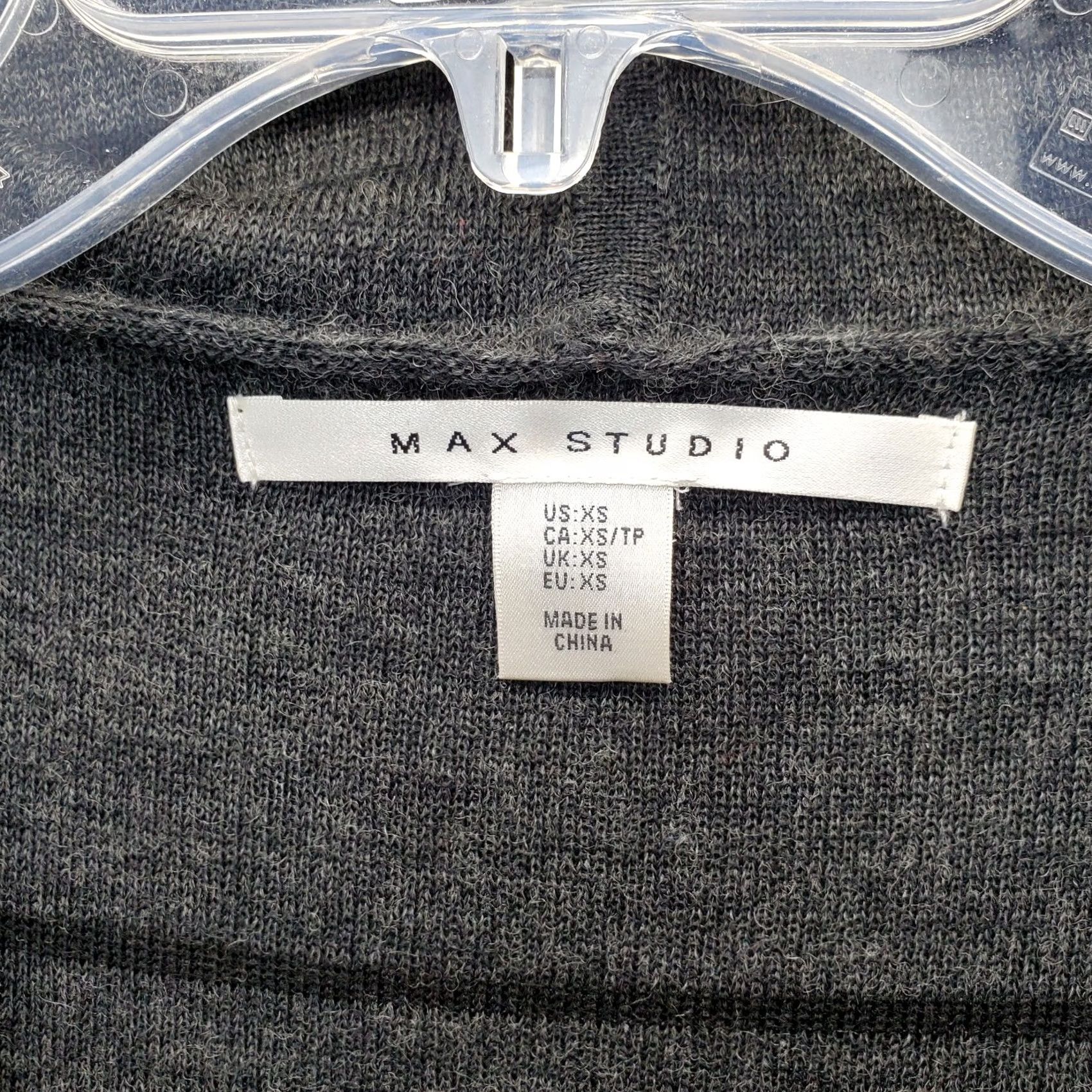Vintage Max Studio Cardigan Womens XS Multi Striped Casual Long Sleeve Hooded Open Front Size XS / US 0-2 / IT 36-38 - 4 Thumbnail