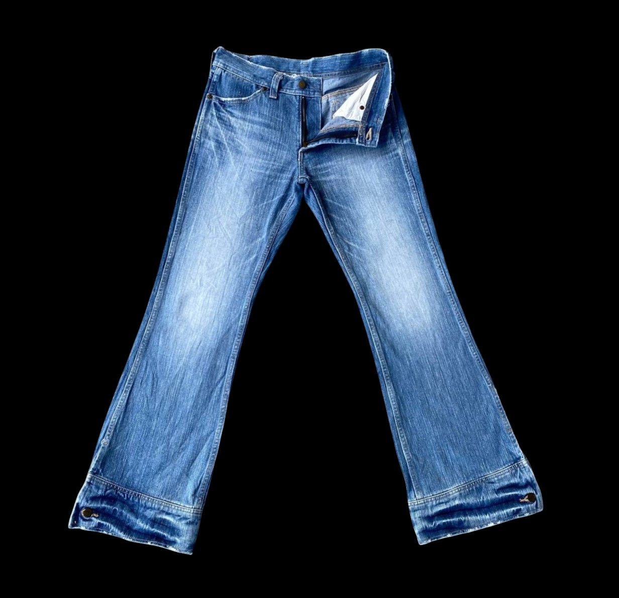 Lee RARE Vintage Lee Riders Button Slit Flare Jean-70s/80s Style Size US 29 - 6 Thumbnail