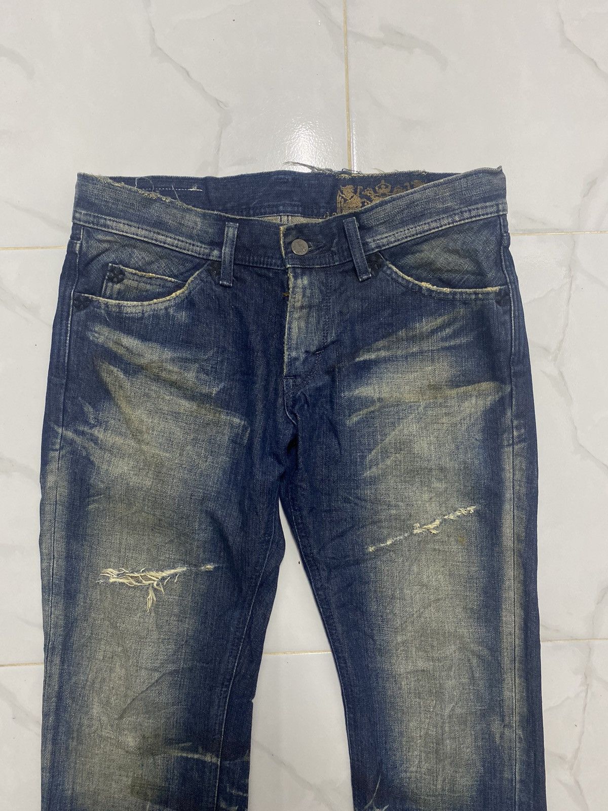 Lee Lee Rider Dirty Washed Style Denim Size US 32 / EU 48 - 4 Thumbnail