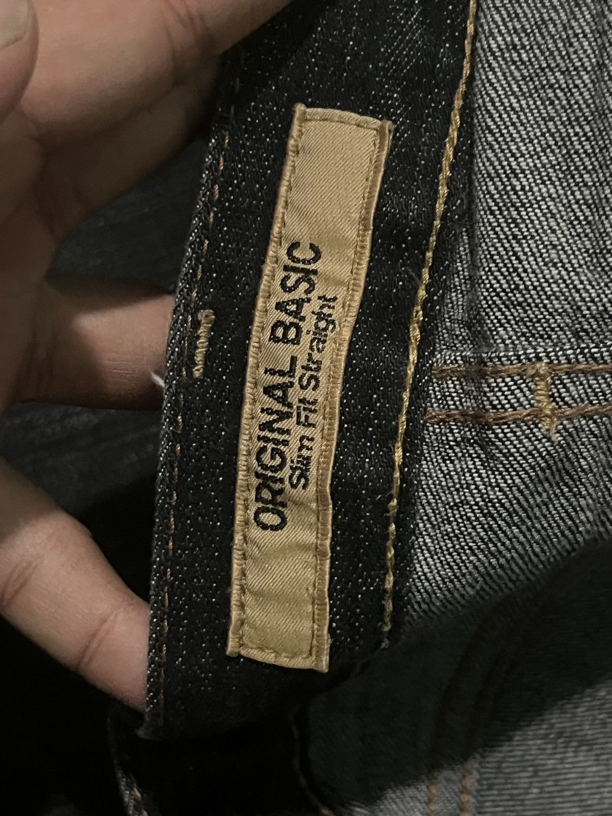 Japanese Brand × KMRii × Le Grande Bleu (L.G.B.) ⚡️Insane 90s⚡️Japan Uniqlo Black Wash Slim Fit Straight Jeans Size US 37 - 15 Thumbnail