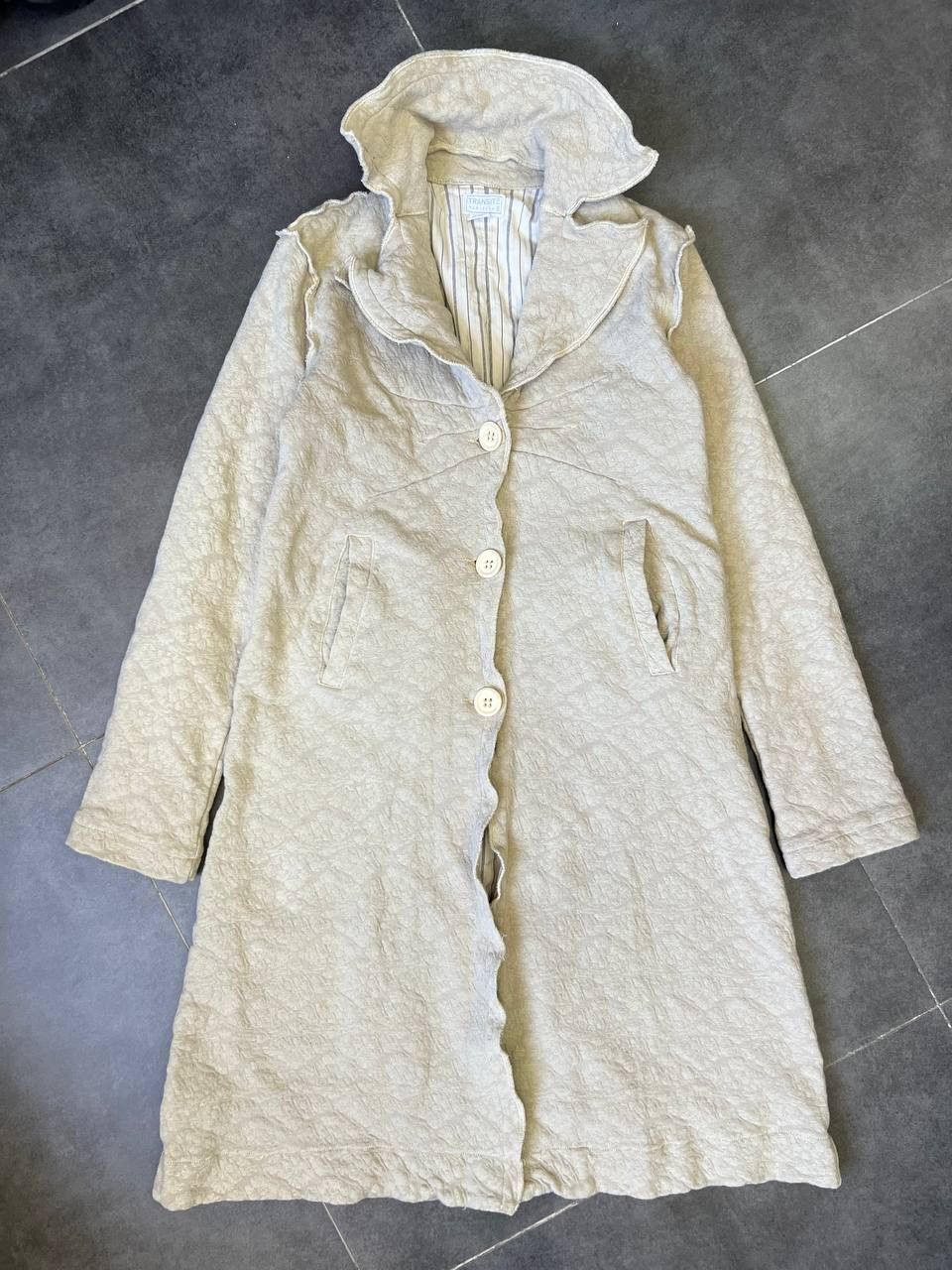 Japanese Brand Women's Transit linen Avant garden Long Coat Vintage Size XS / US 0-2 / IT 36-38 - 6 Thumbnail