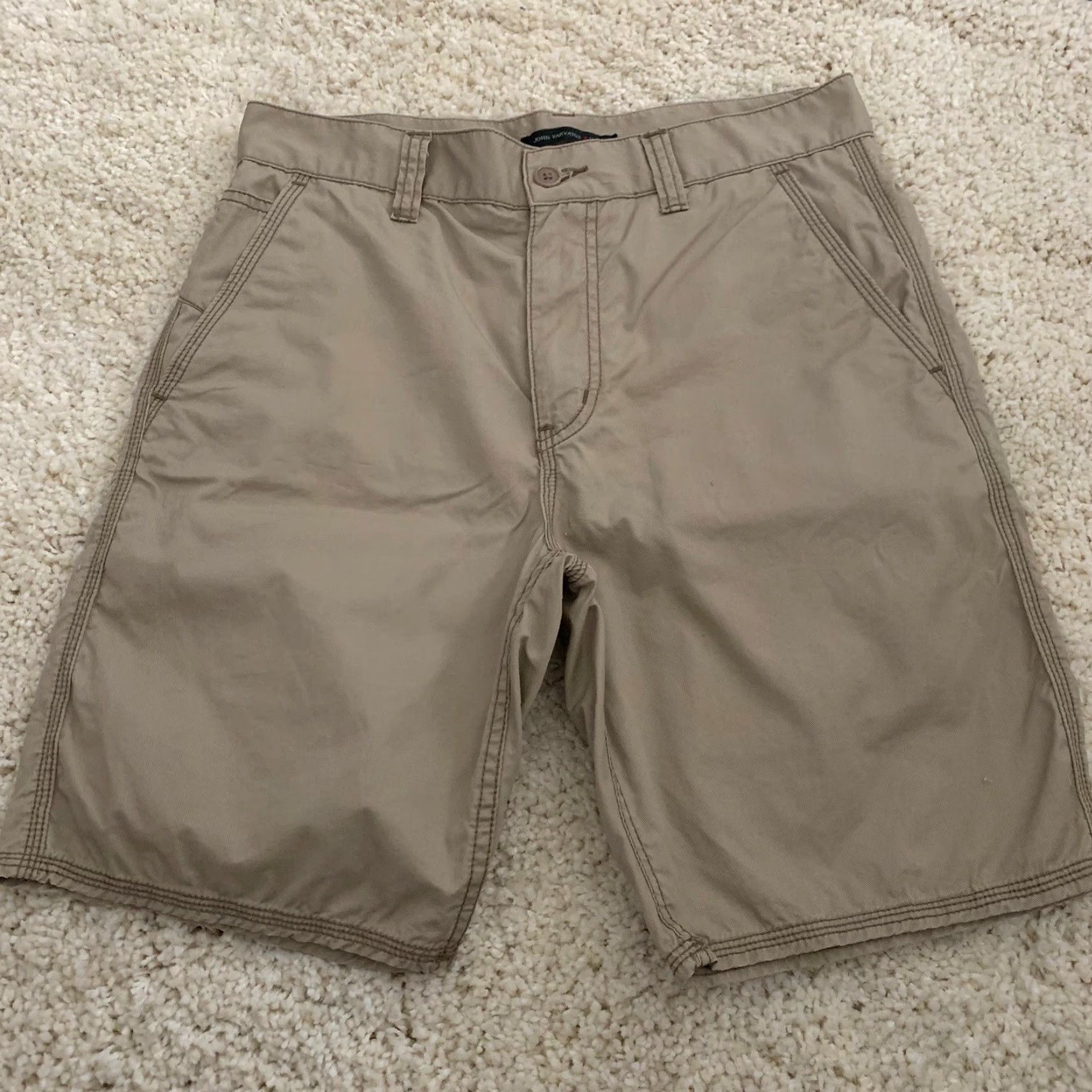 John Varvatos John Varvatos USA Shorts Mens 30 Tan Bermuda Chino Zip Closure Pockets Classic Fit Size US 30 / EU 46 - 6 Thumbnail