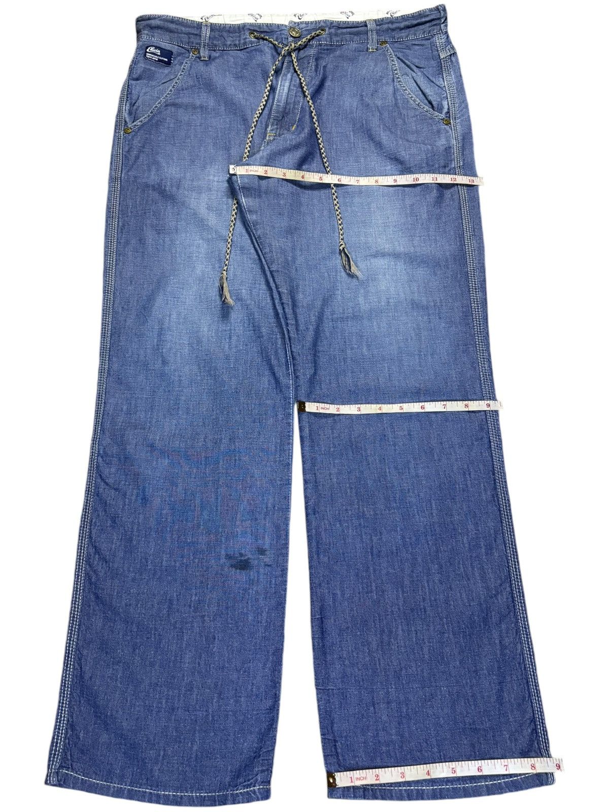Edwin × Japanese Brand Vintage Edwin Blue Wash Sweats Style Baggy Denim Pants Size US 36 / EU 52 - 15 Thumbnail