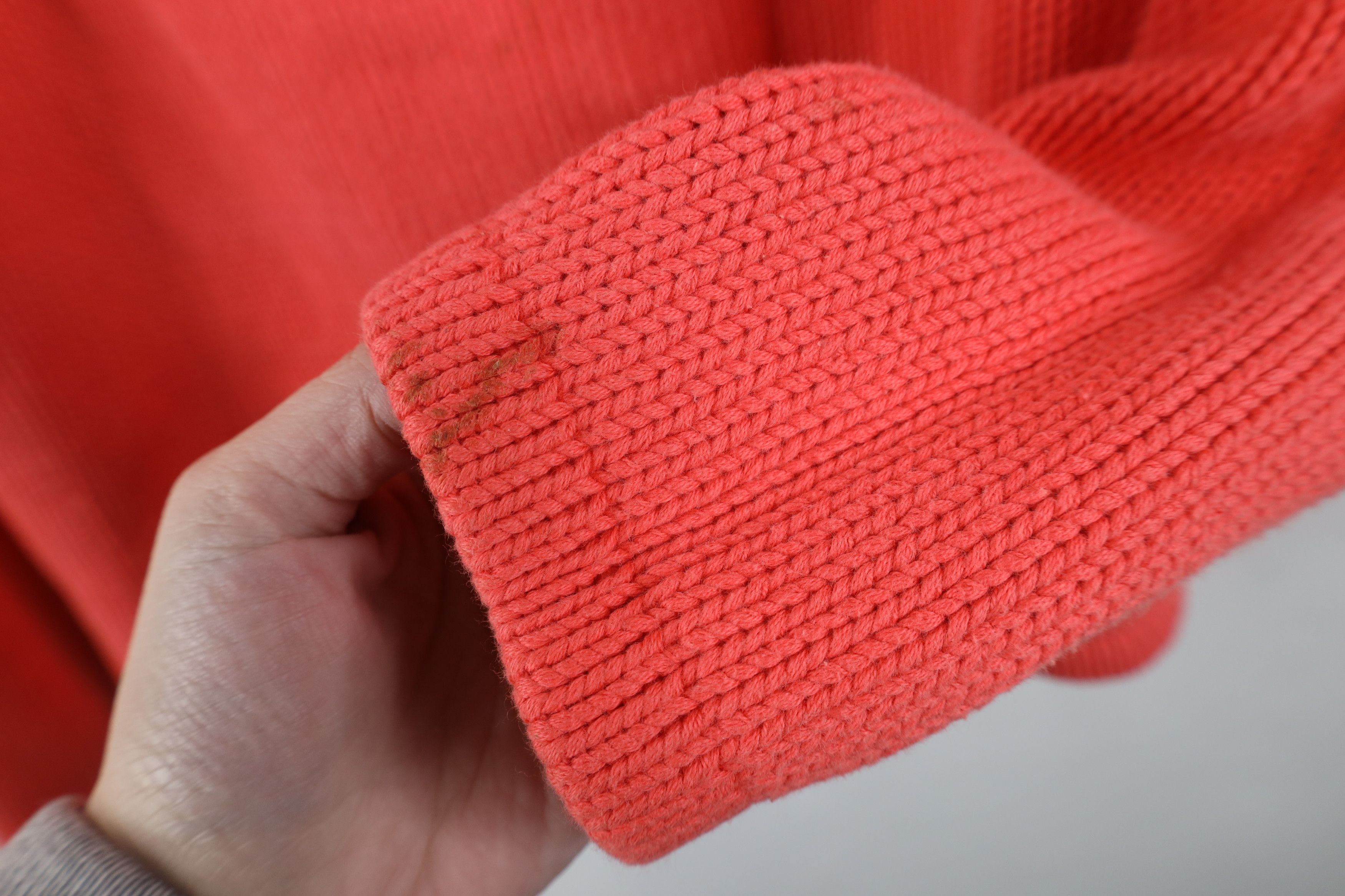 J.Crew Vintage 90s J Crew Marled Knit Mock Neck Sweater Salmon Size XS / US 0-2 / IT 36-38 - 5 Thumbnail