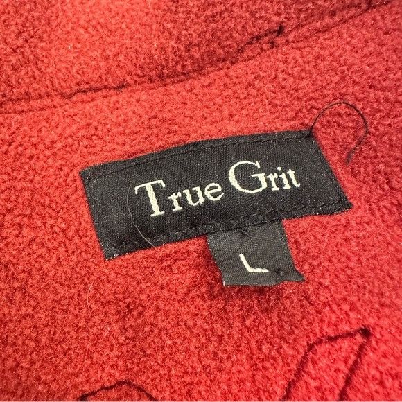 True Grit Vintage True Grit Bear Embroidered Red Fleece Jacket Size L / US 10 / IT 46 - 4 Thumbnail
