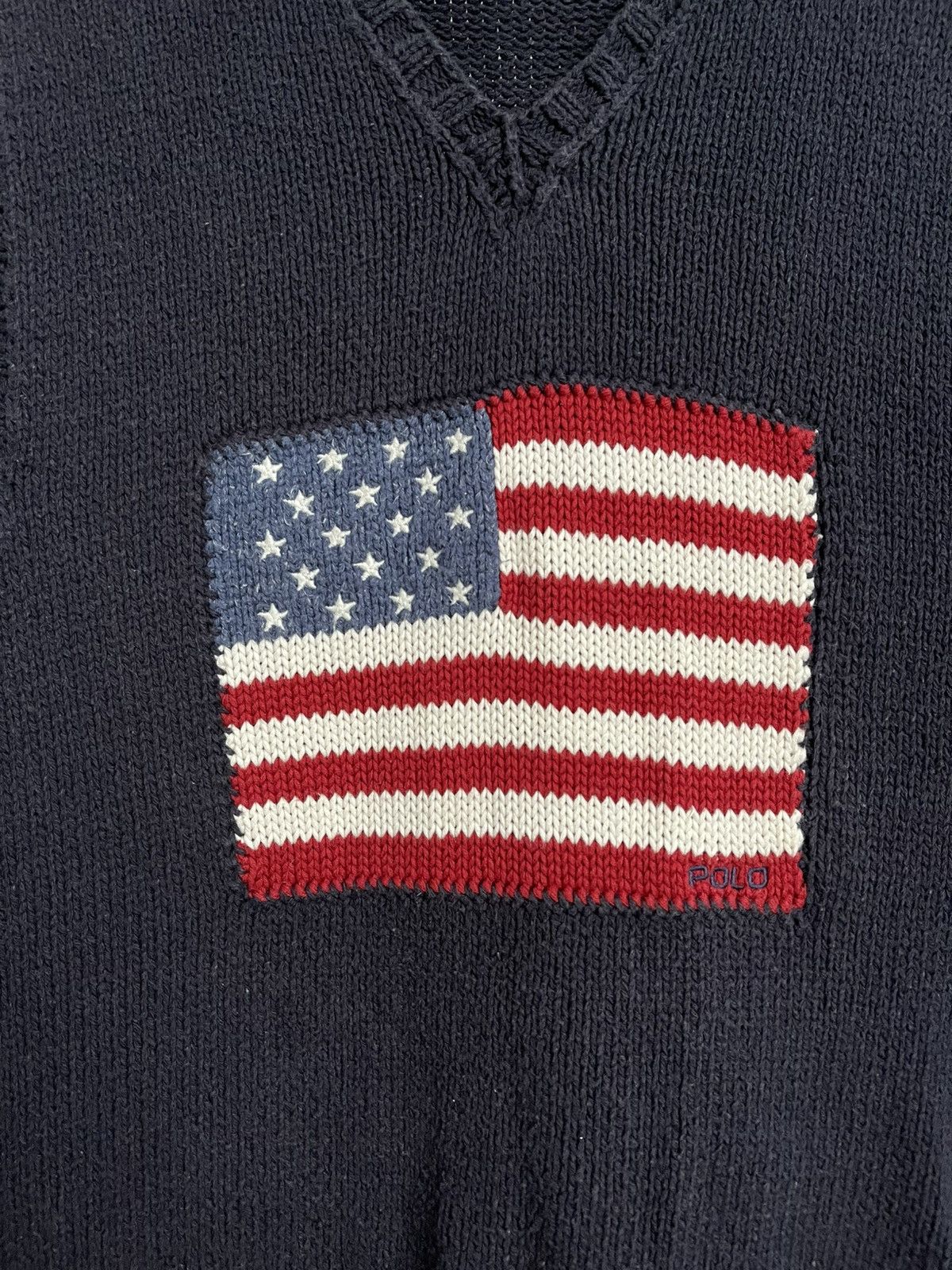 Polo Ralph Lauren Polo Ralph Lauren RL Vintage American Flag Knit Vest Sweater Size US M / EU 48-50 / 2 - 6 Thumbnail