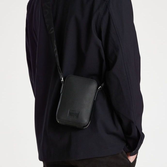 Paul Smith PAUL SMITH black mini leather flight bag crossbody q Size ONE SIZE - 2 Thumbnail