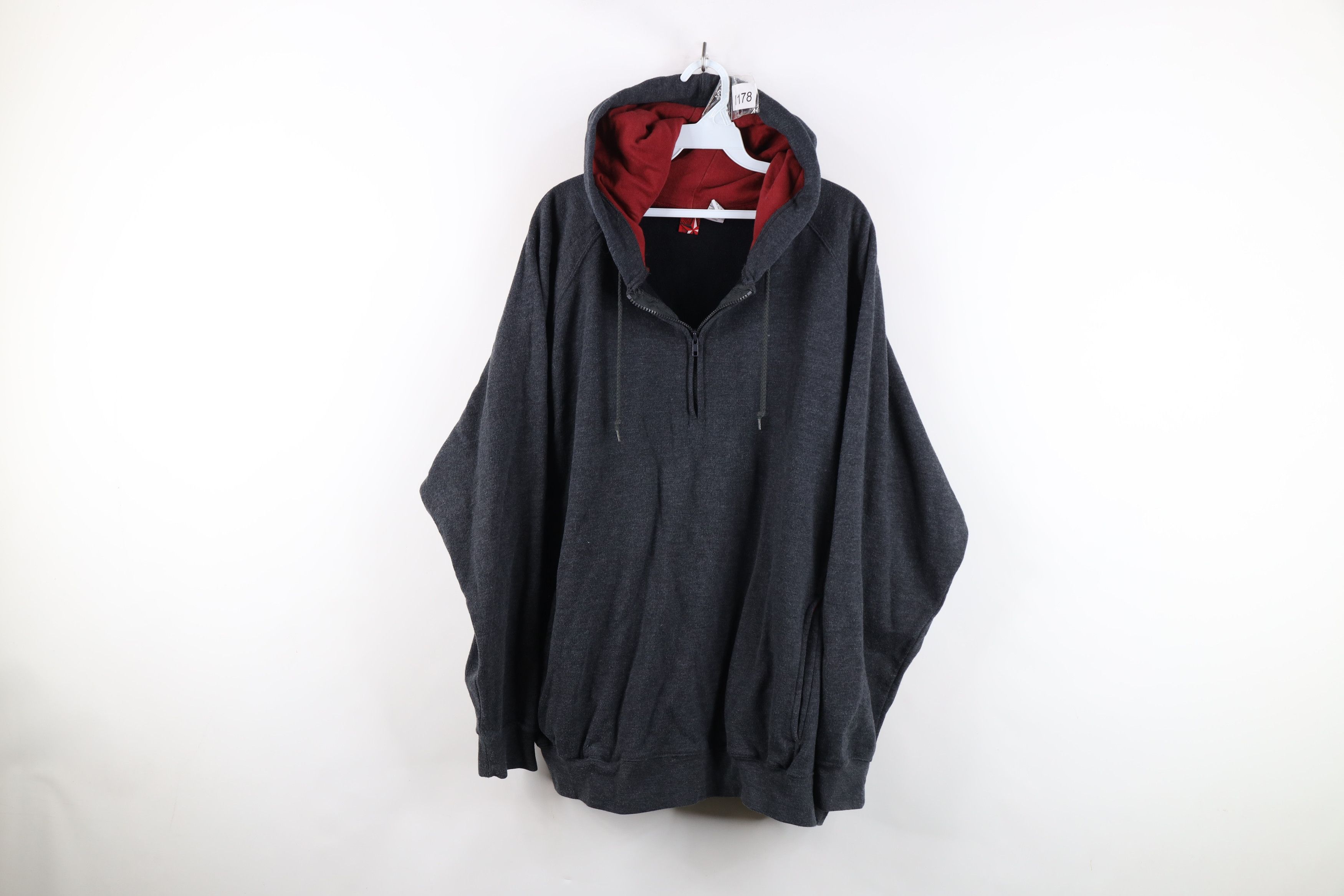 Vintage Vintage 90s Streetwear Baggy Fit Half Zip Hoodie Sweatshirt Size US XL / EU 56 / 4 - 1 Thumbnail