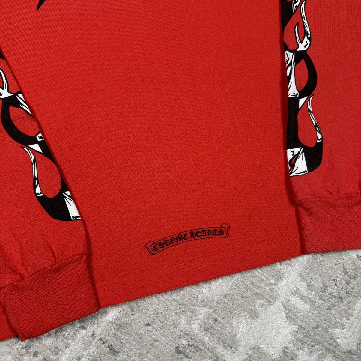 Chrome Hearts Matty boy chomper sleeve flames long sleeve tee shirt Size US L / EU 52-54 / 3 - 3 Thumbnail