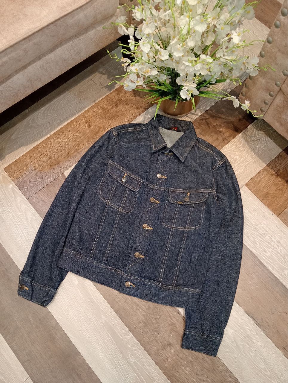 LEE RIDERS UNION MADE SANFORIZED BLUE DENIM JACKET - SIZE 40