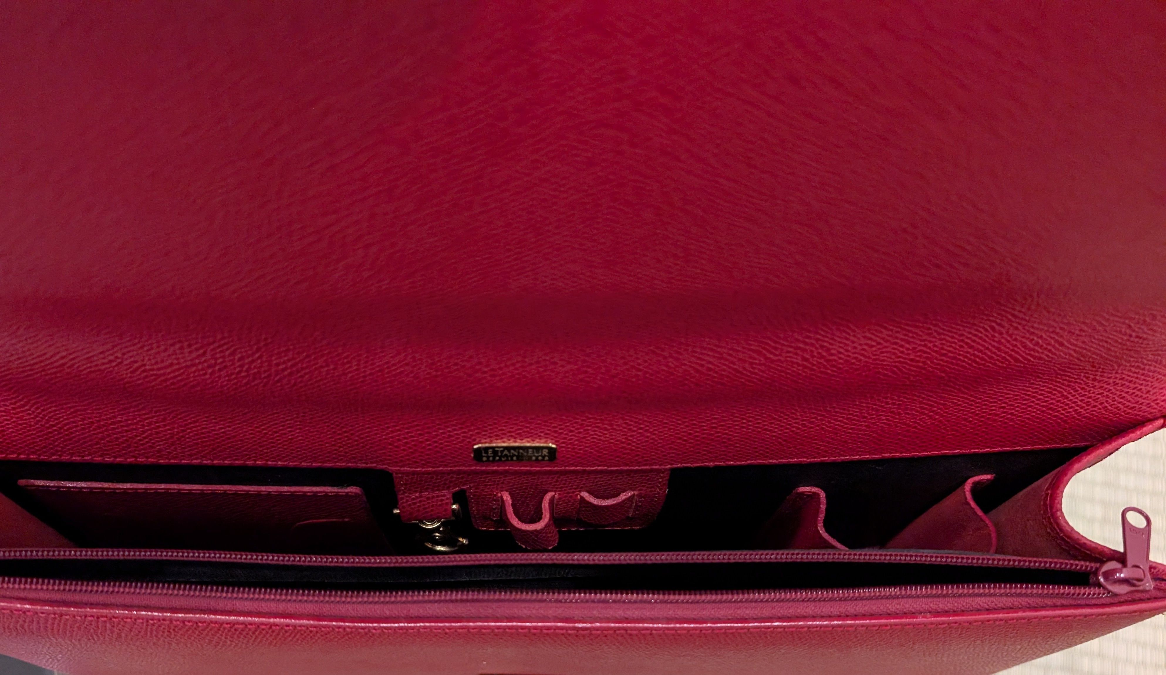 Le Tanneur NWT Le Tanneur Leather Satchel Red Size ONE SIZE - 5 Thumbnail