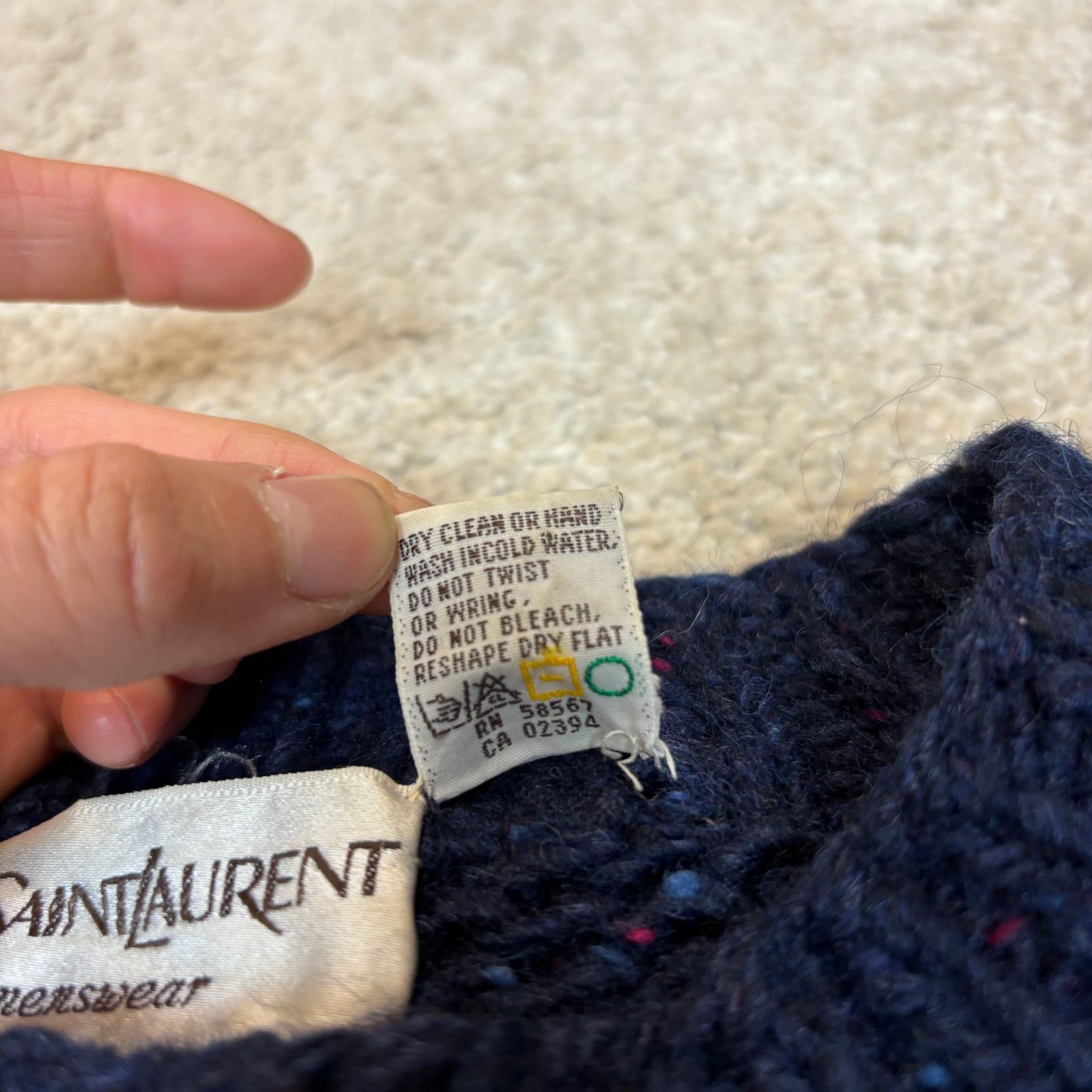 Vintage × Yves Saint Laurent Vintage Yves Saint Laurent YSL Menswear Wool Sweater Large Size US L / EU 52-54 / 3 - 6 Thumbnail