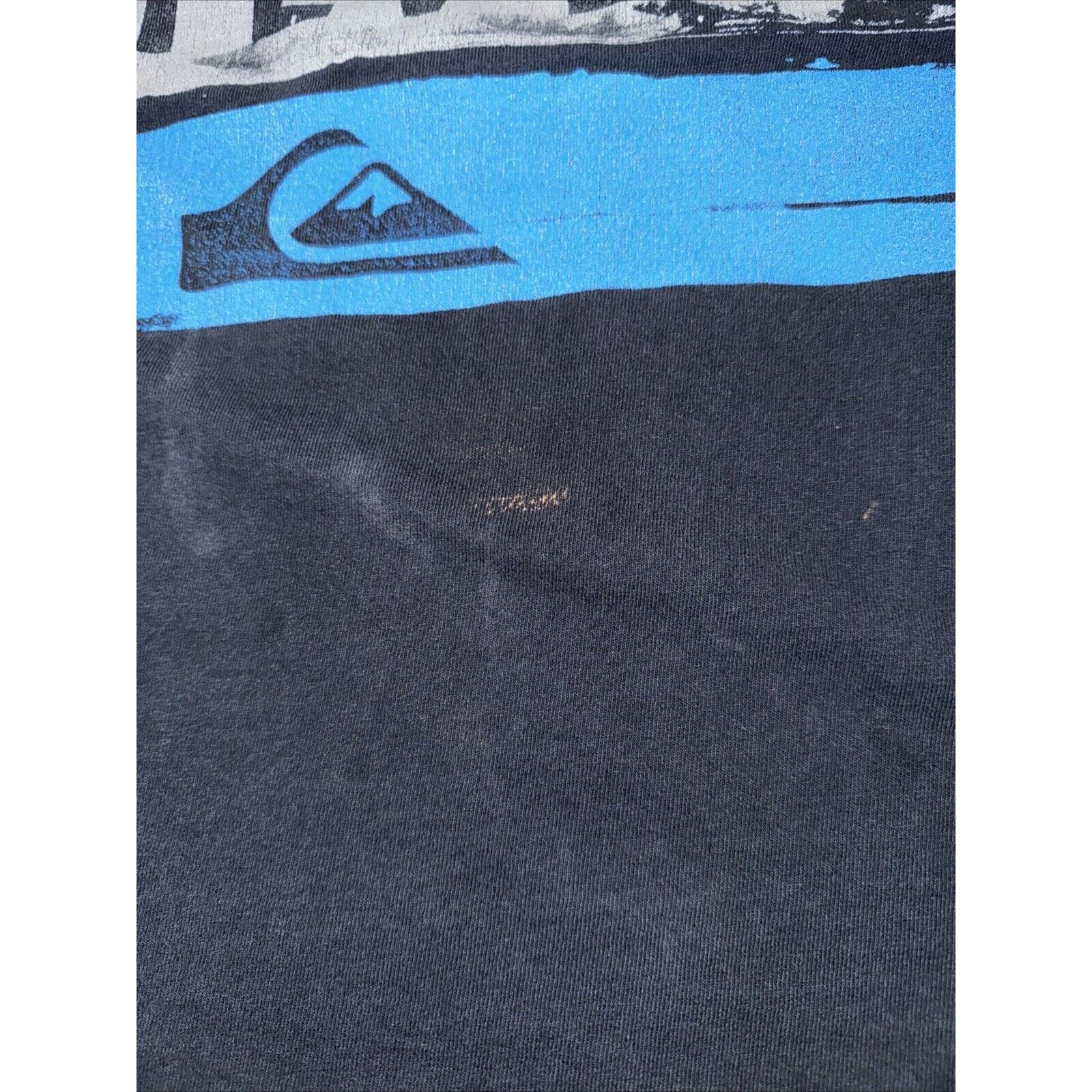 Designer × Quiksilver × Vintage Quicksilver T-Shirt Black XL 22x27 Distressed Y2K Surf Size US XL / EU 56 / 4 - 4 Thumbnail