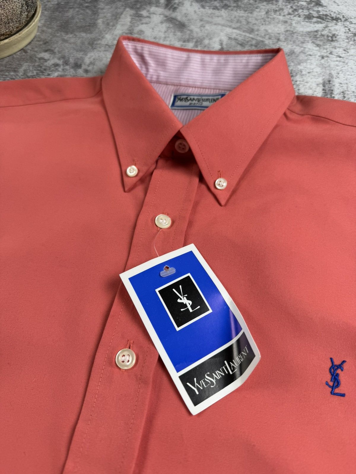 Yves Saint Laurent NEW Tag Yves Saint Laurent YSL 80S Longsleeve Button Shirt Size US L / EU 52-54 / 3 - 10 Thumbnail