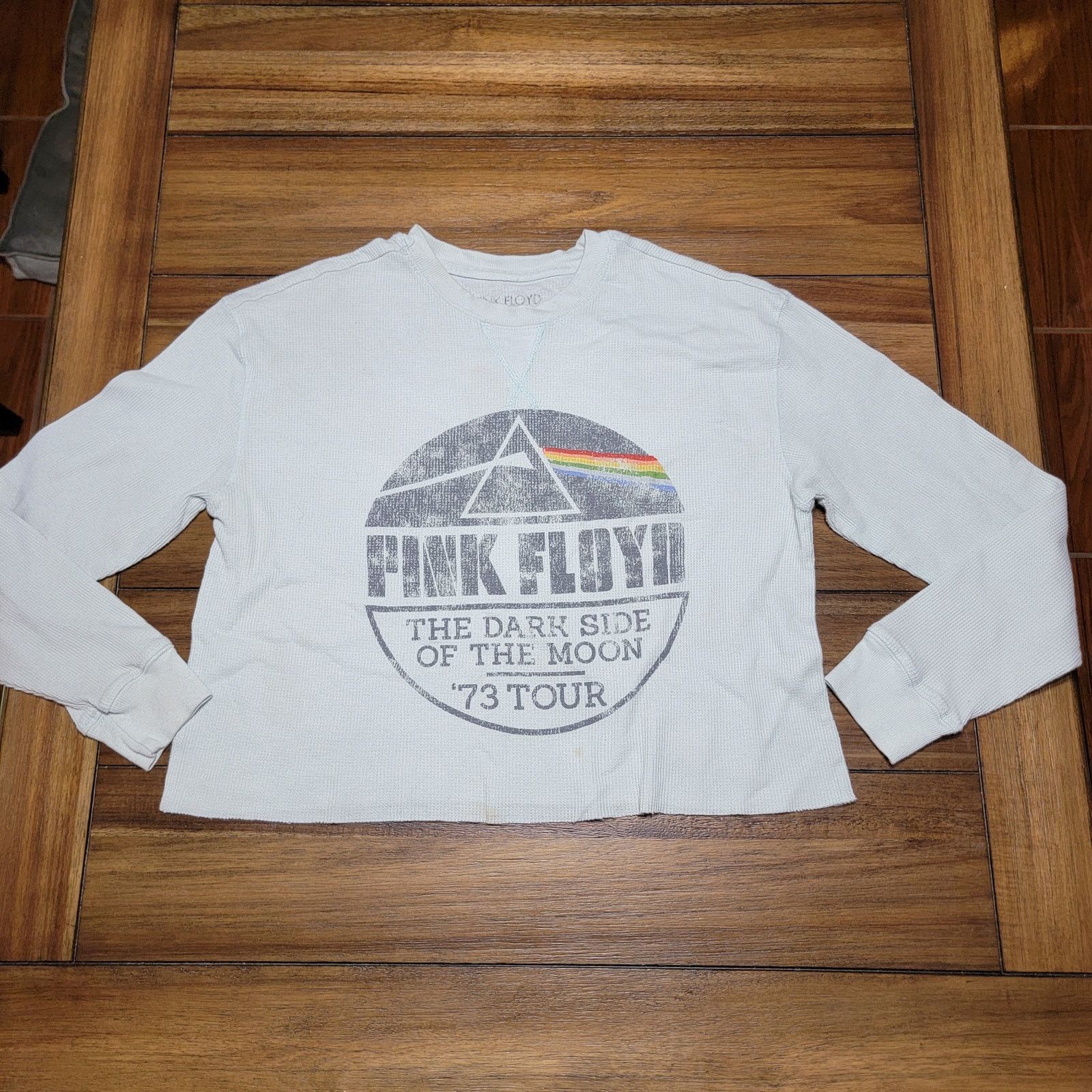 Pink Floyd Pink Floyd Waffle Knit LS Crop Top "Dark Side '73 Tour" - XL Size XL / US 12-14 / IT 48-50 - 1 Thumbnail