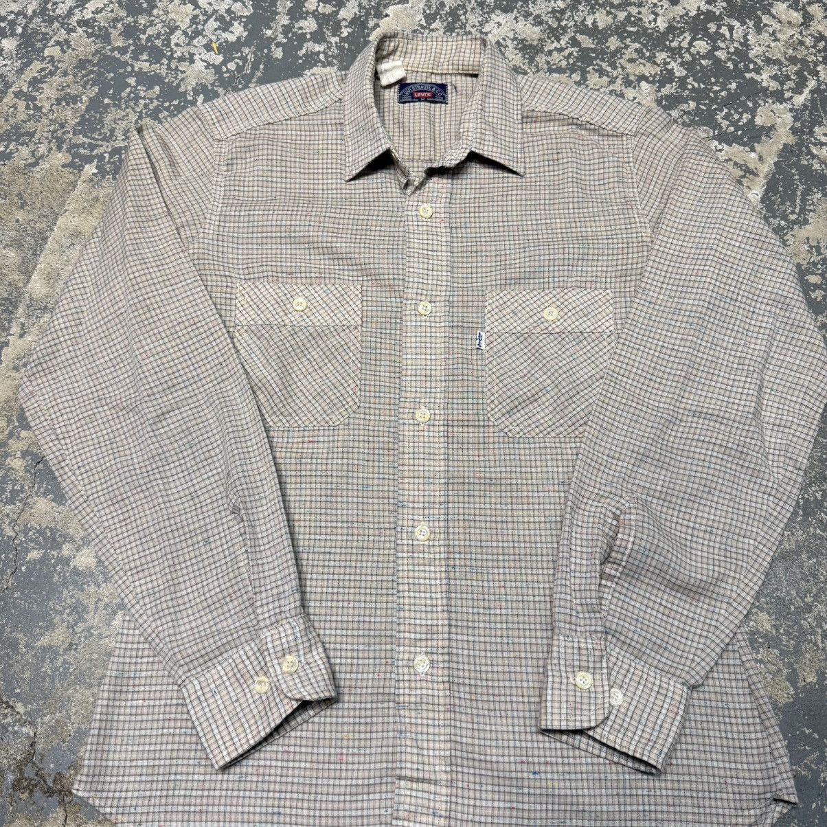 Levi's Vintage Levi’s White Tab Brown/Tan Stripe Plaid Button Up Size US M / EU 48-50 / 2 - 3 Thumbnail