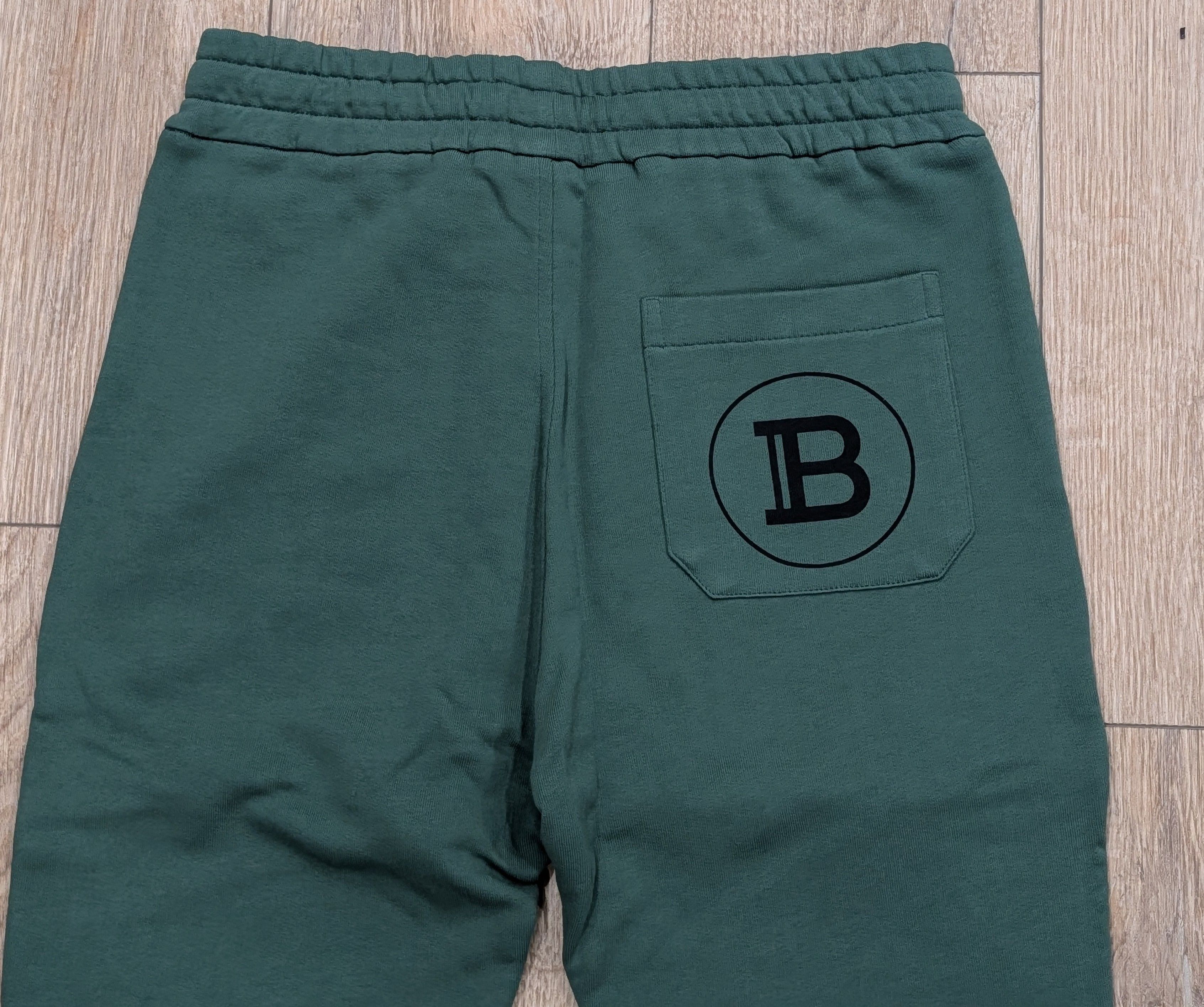 Balmain BALMAIN Flocked Logo Print Jogger Pants Green Small Size US 30 / EU 46 - 6 Thumbnail