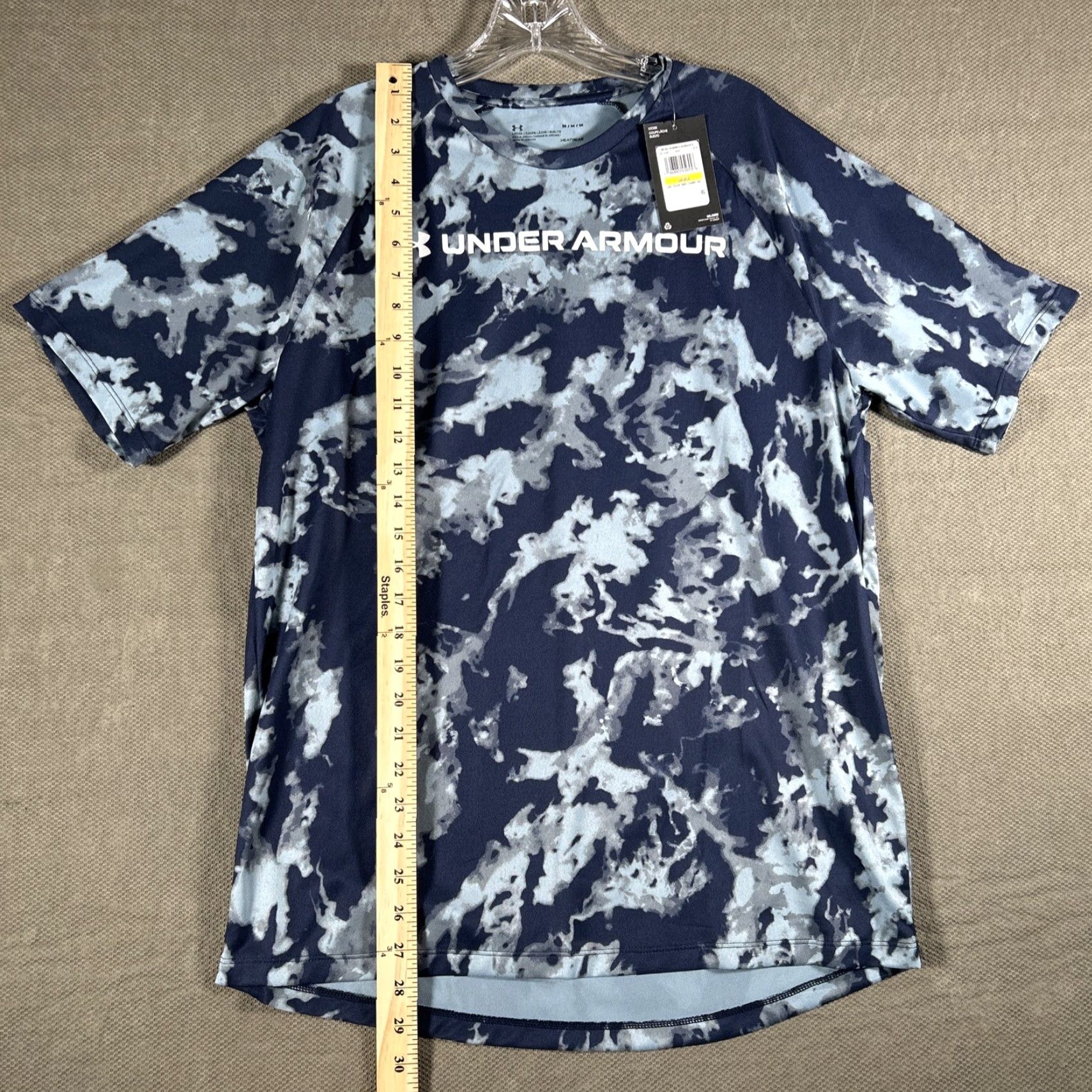 Under Armour Under Armour Shirt Loose Mens Medium Blue Camo Short Sleeve Heat Gear Size US M / EU 48-50 / 2 - 5 Thumbnail