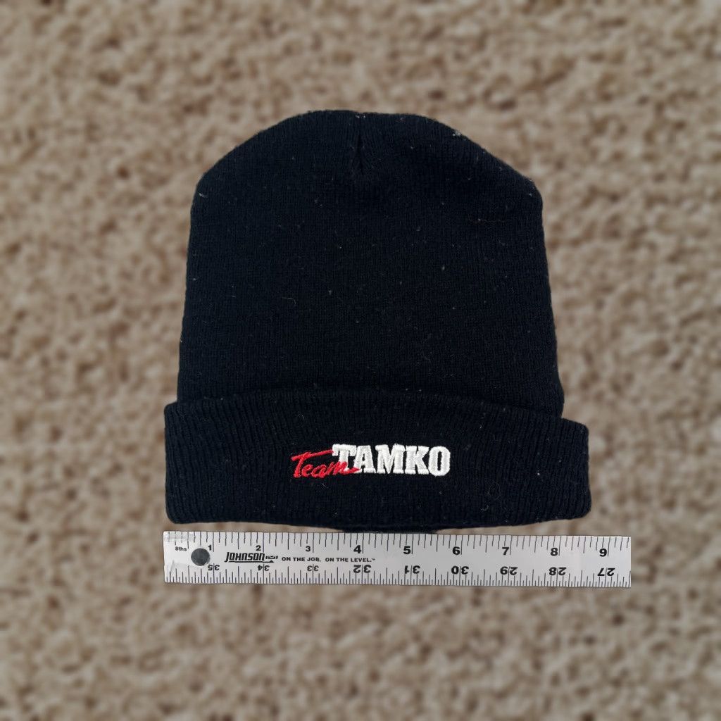 Vintage VINTAGE Maryland Monogram Hat Beanie One Size Black Knit 100% Acrylic Roofing Tools Outdoor Logo Mens Size ONE SIZE - 1 Thumbnail